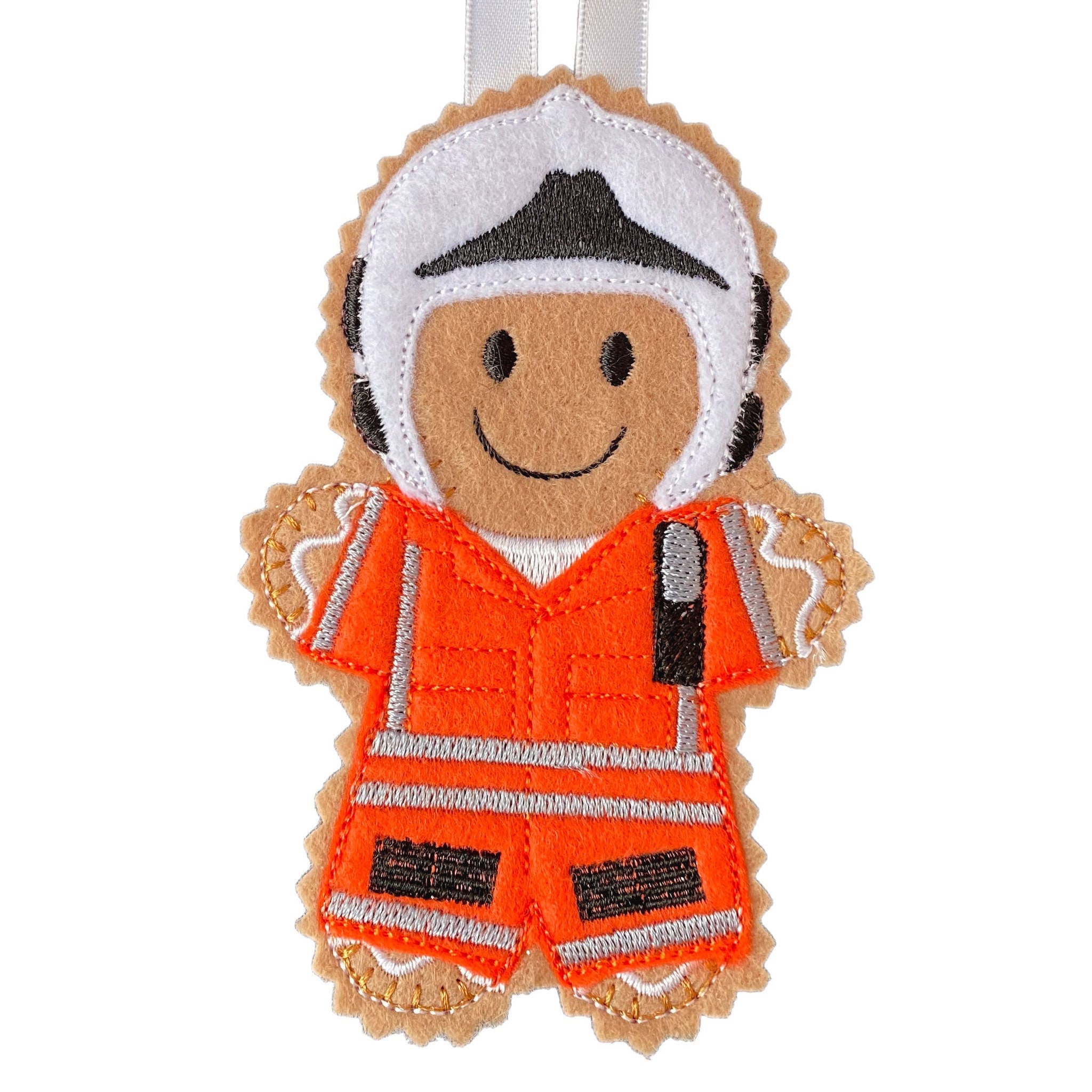 Air Ambulance / Paramedic Gingerbread Man Felt Decoration — image 2