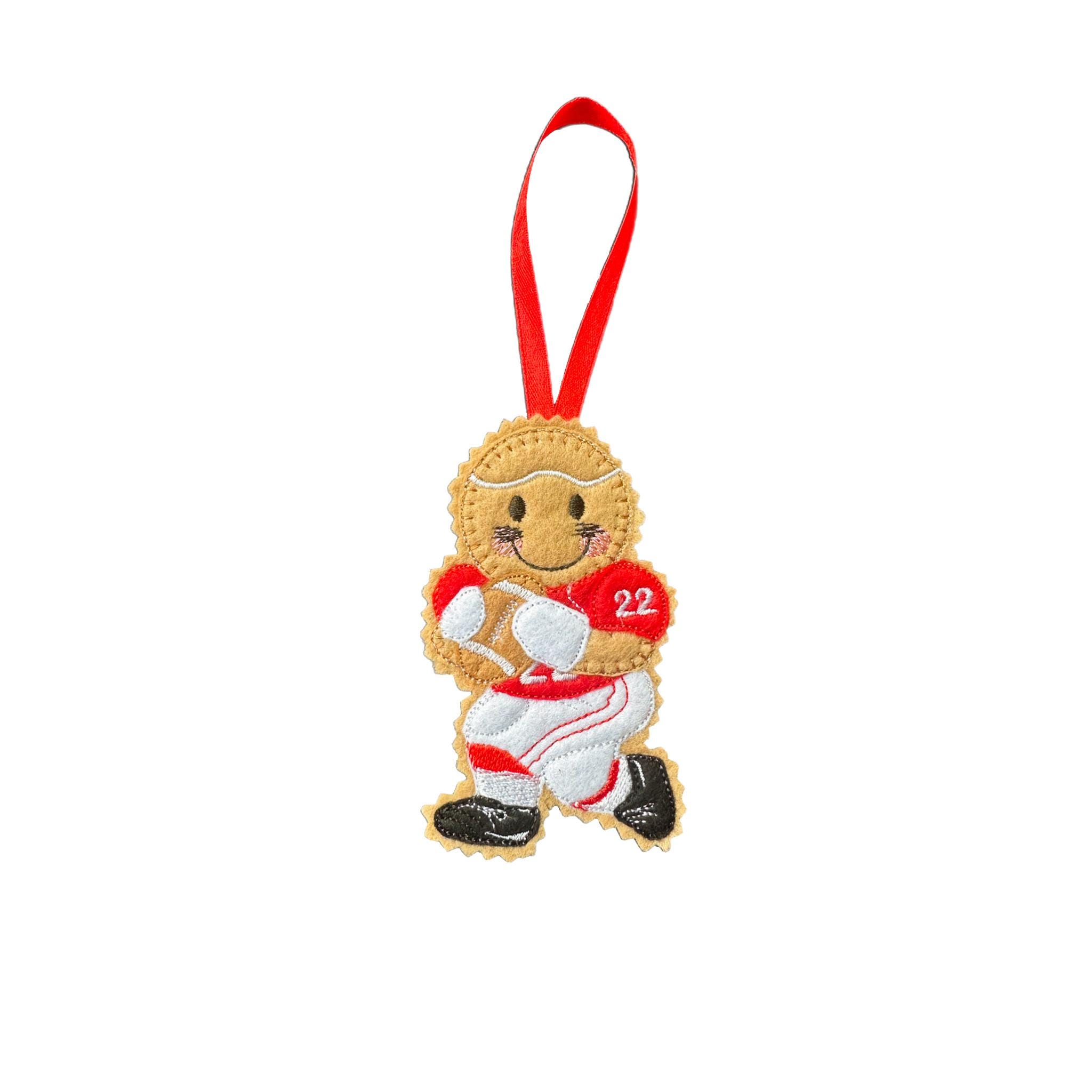 American Football Gingerbread Decoration Handmade - Football Player Tree Decor