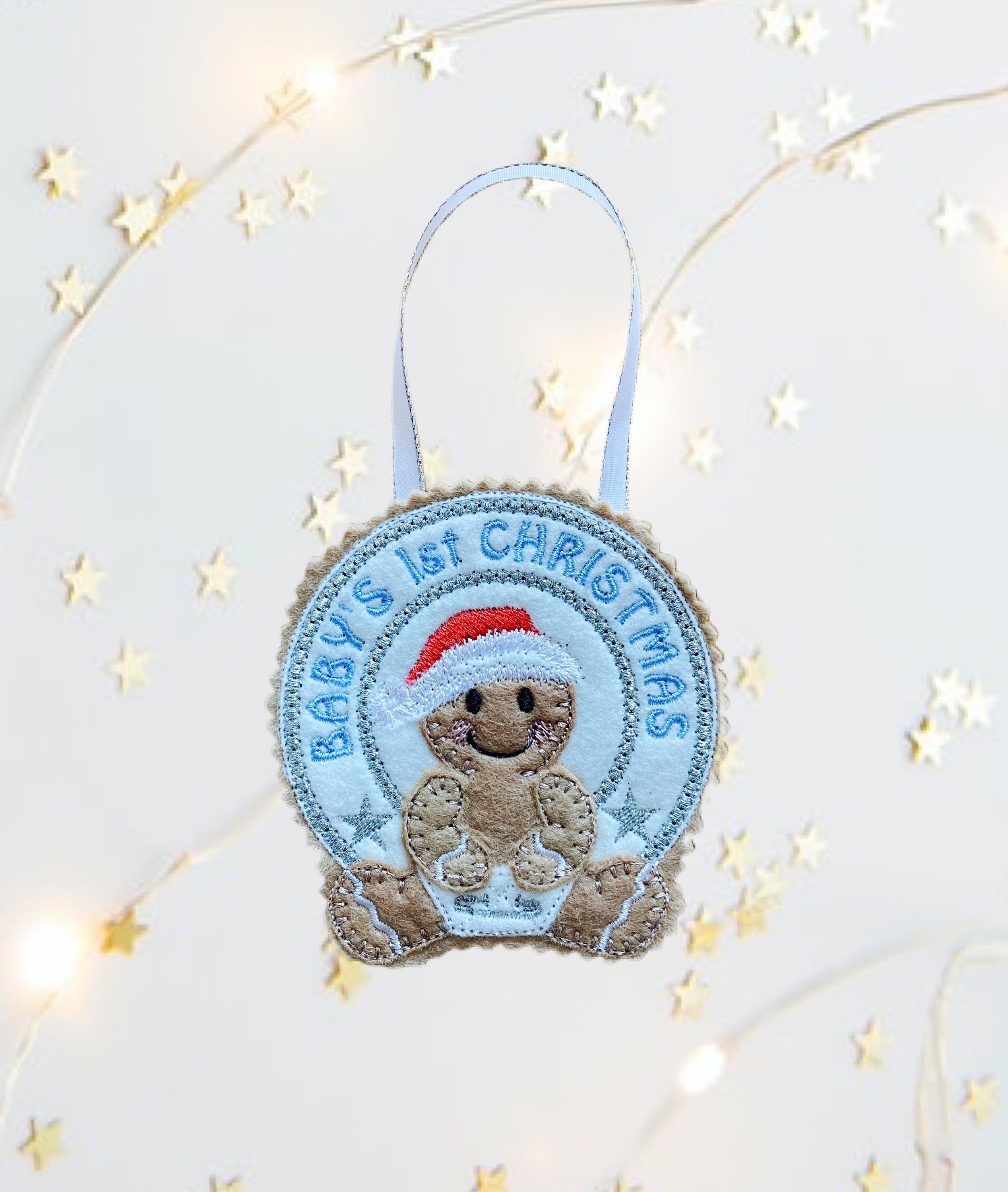 Baby’s 1st Christmas Gingerbread Felt Decoration — image 2