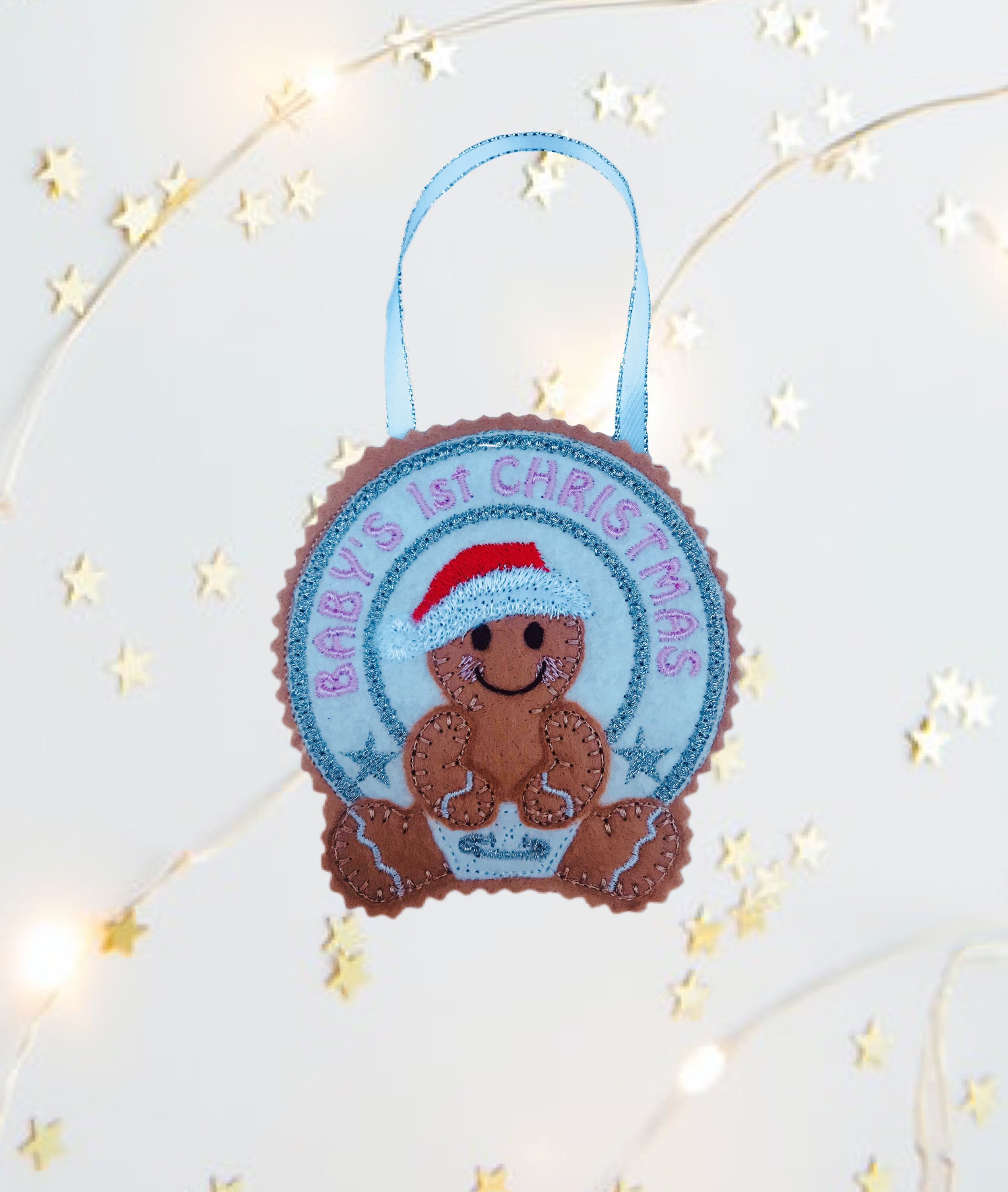 Baby’s 1st Christmas Gingerbread Felt Decoration — image 3