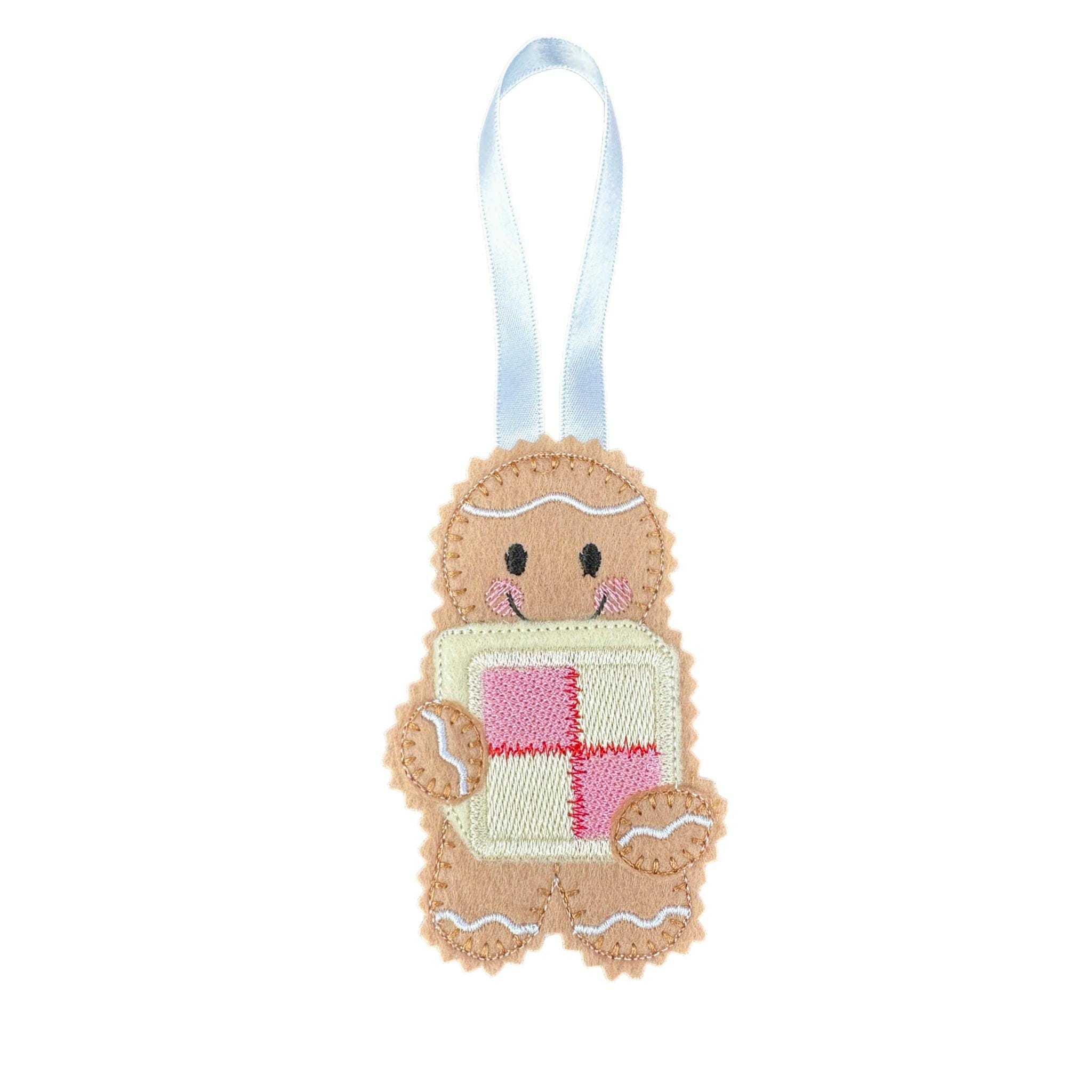 Battenberg Cake Gingerbread Felt Decoration — image 2