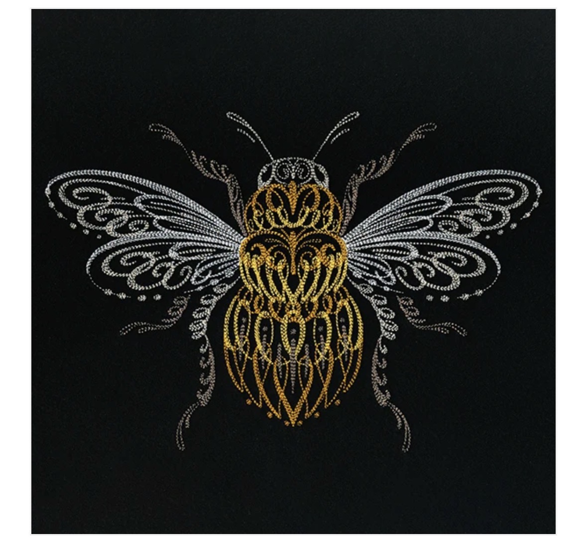 Bee Black Messenger Bag 