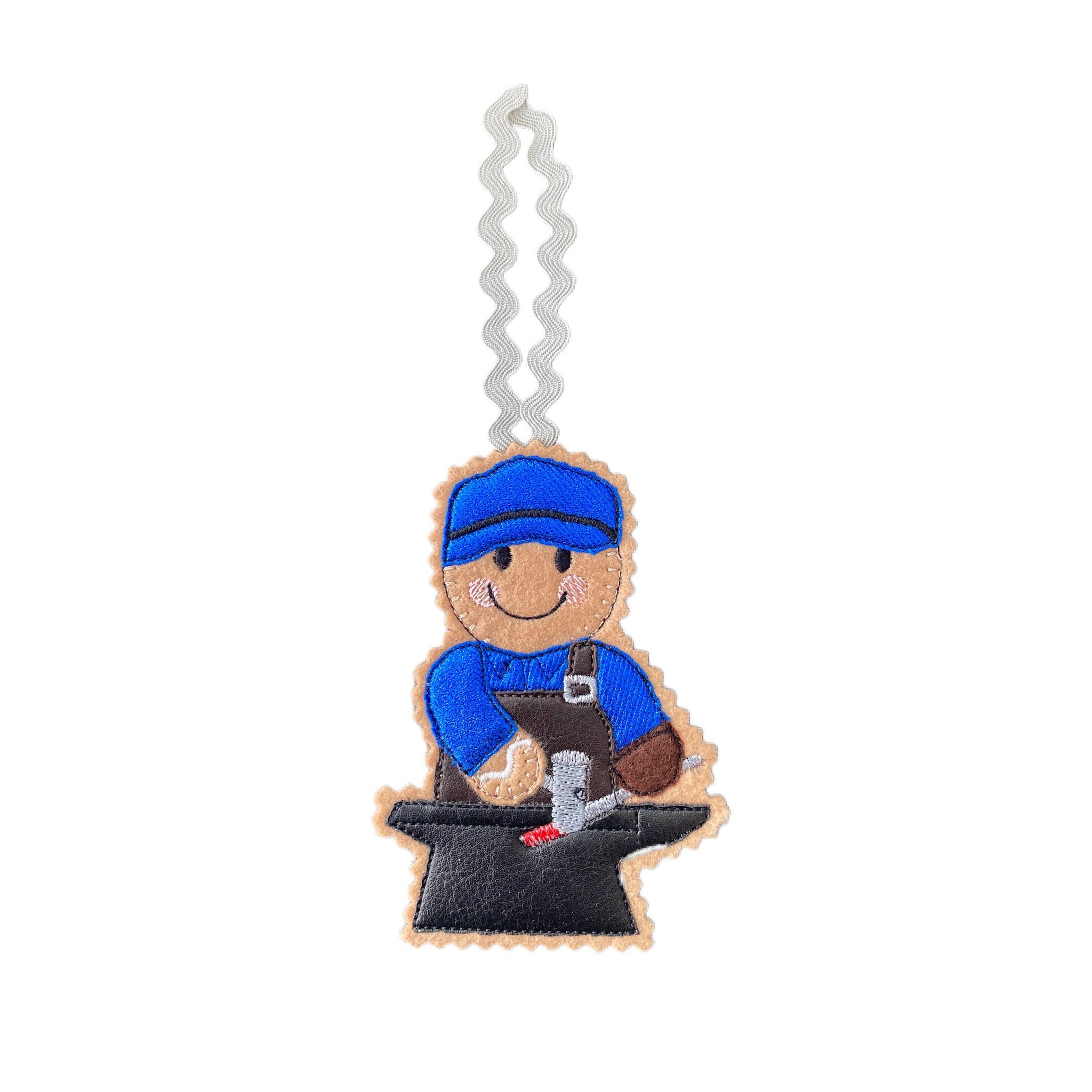 Blacksmith / Farrier Gingerbread Man Felt Decoration