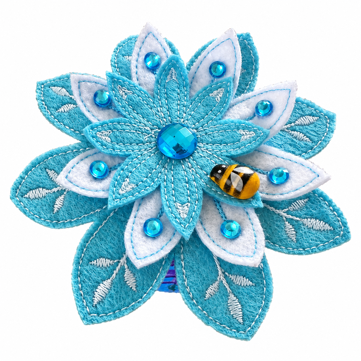 Bluebell Blossom Felt Fairy House Handmade Woodland Cottage Decoration — image 4