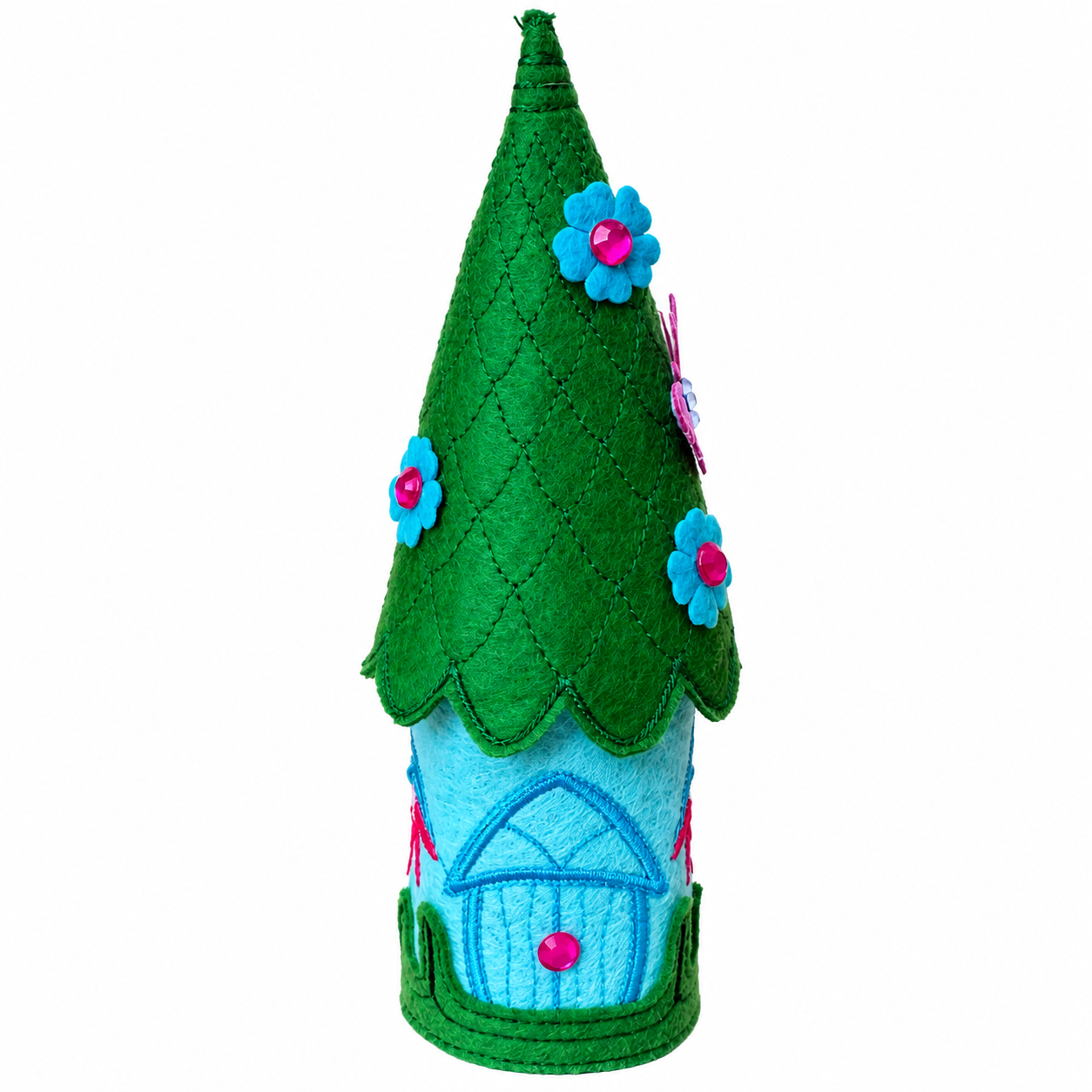 Butterfly & Blossom Felt Fairy House Handmade Fairy Cottage — image 4
