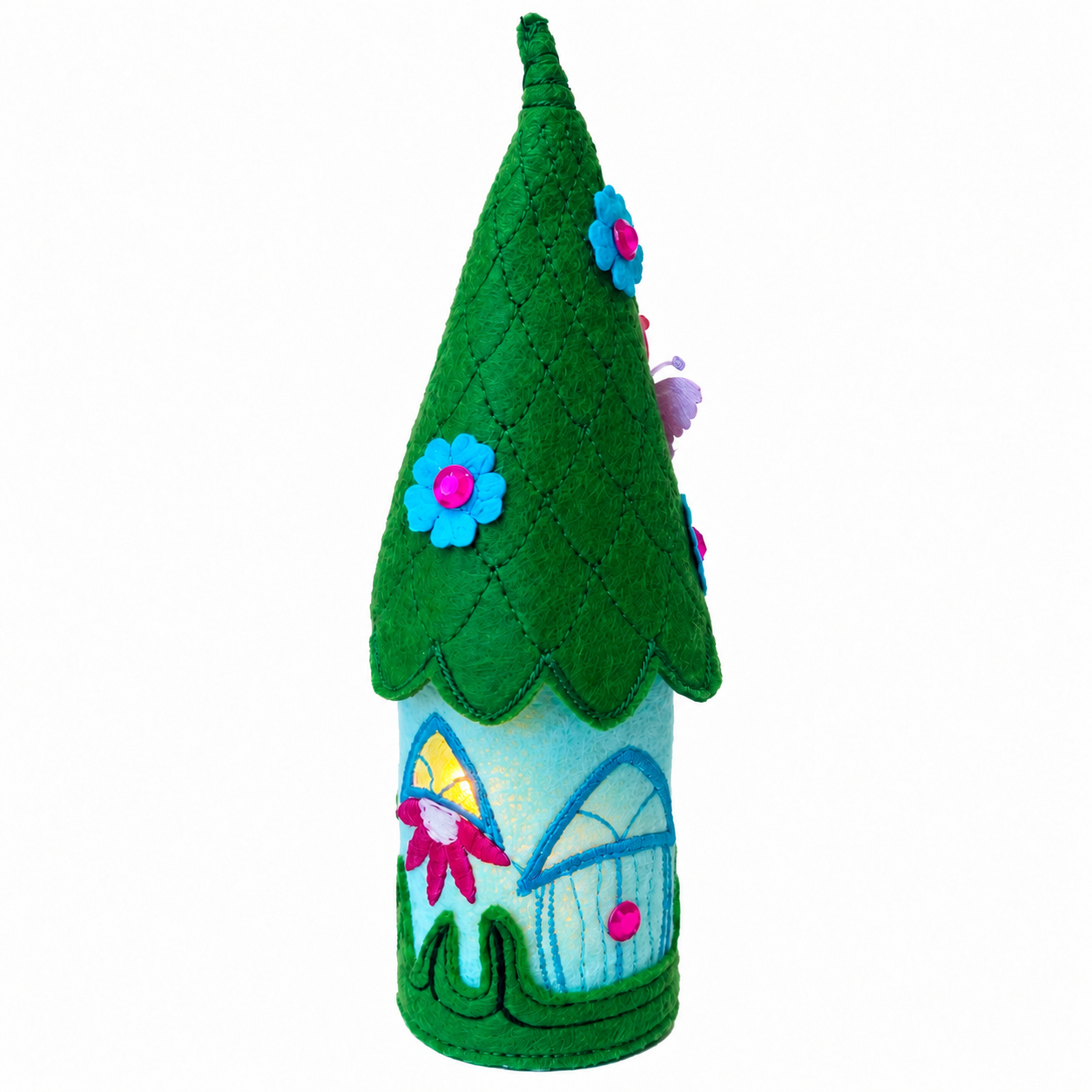 Butterfly & Blossom Felt Fairy House Handmade Fairy Cottage — image 6