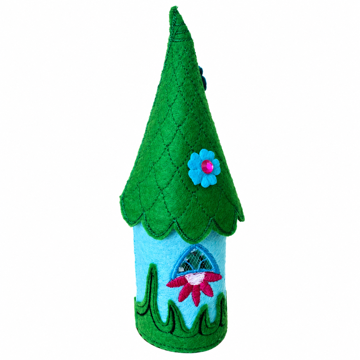 Butterfly & Blossom Felt Fairy House Handmade Fairy Cottage — image 2