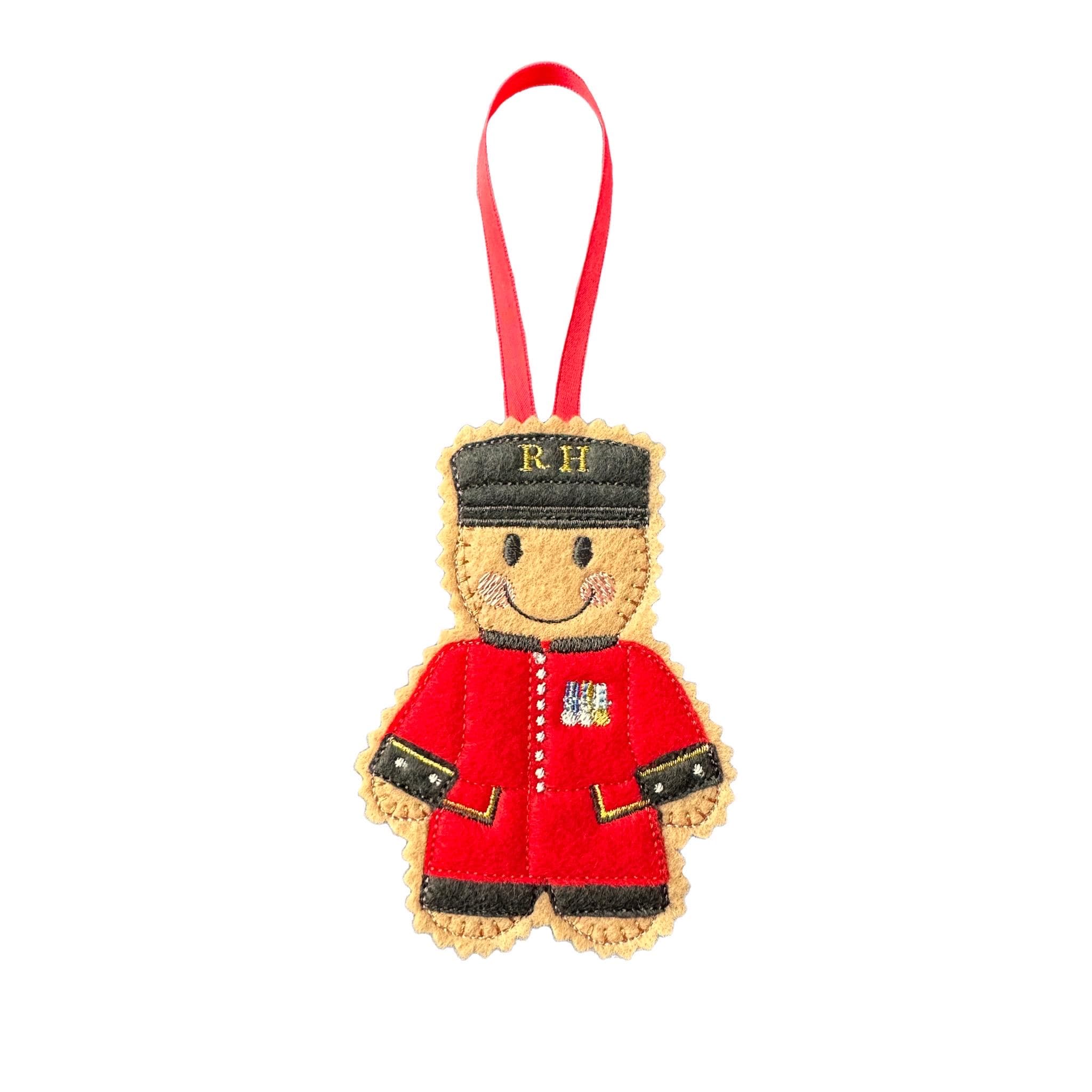 Chelsea Pensioner/Army Veteran Gingerbread Man Felt Decoration — image 2