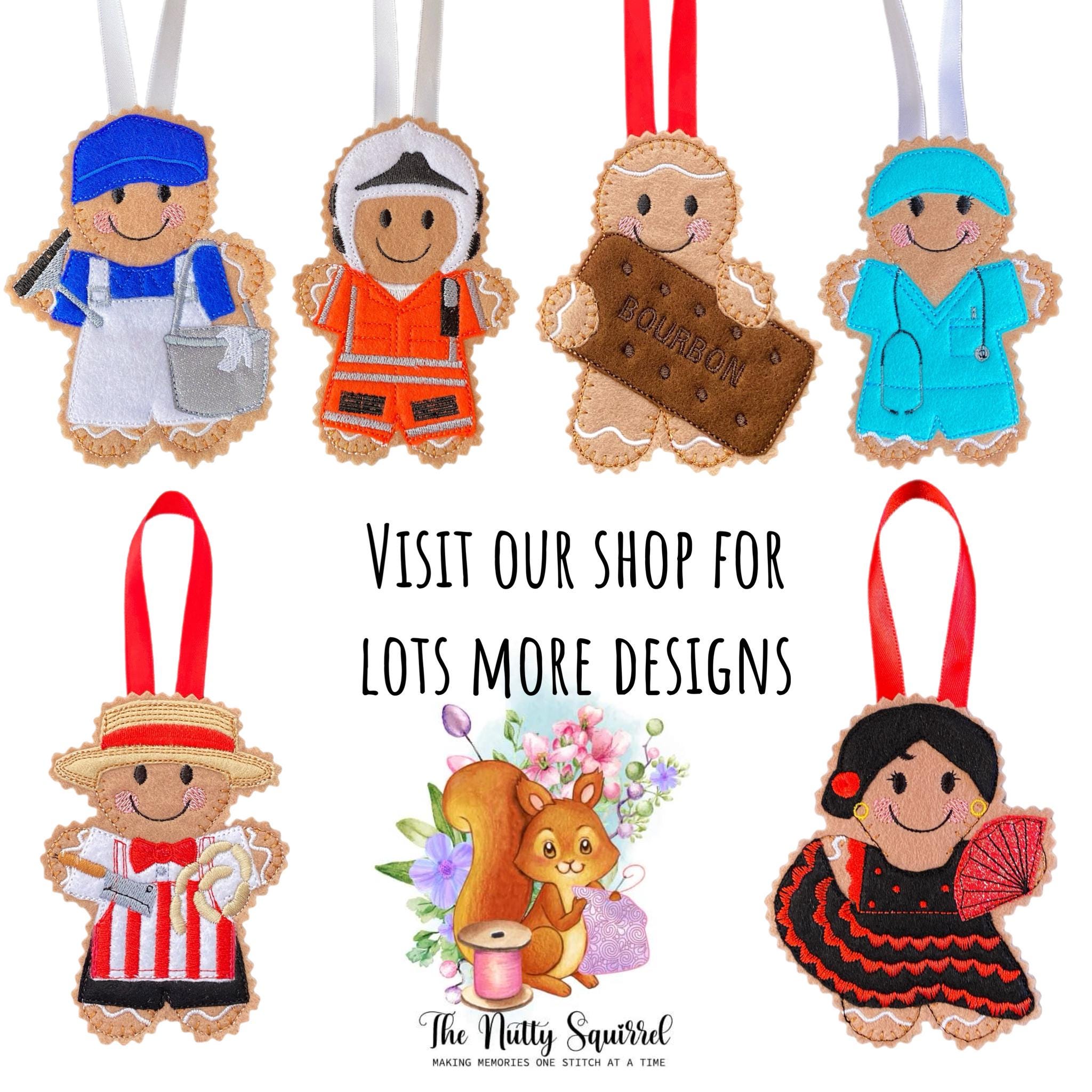 Chess Player Gingerbread Man Felt Decoration — image 5