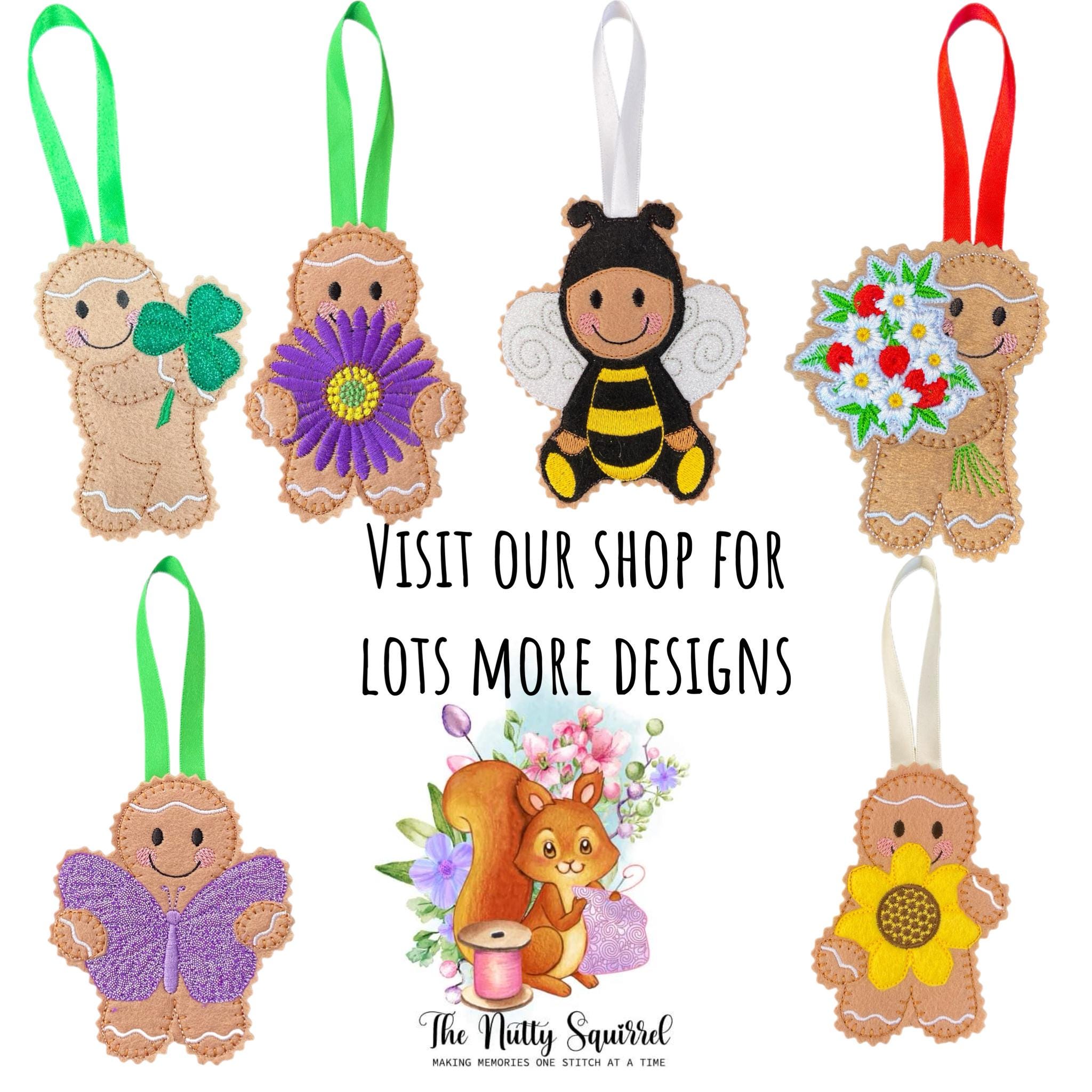Chicken Family Dress Up Gingerbread Felt Decoration — image 7