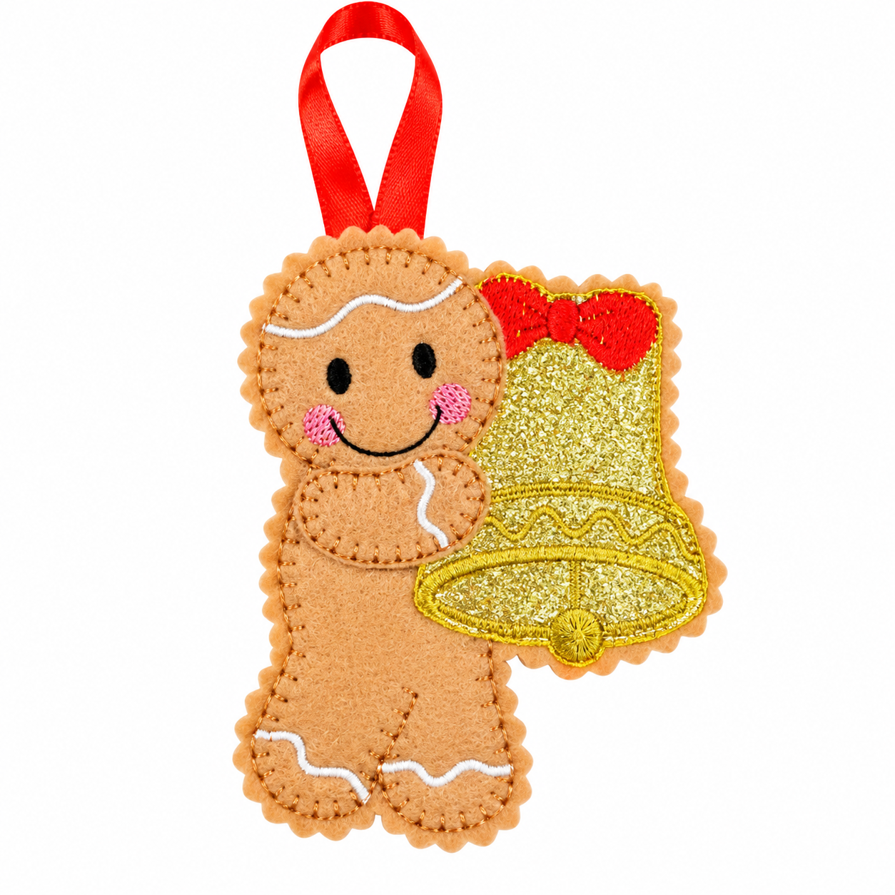 Christmas Bell Felt Gingerbread Handmade Christmas Decoration — image 6