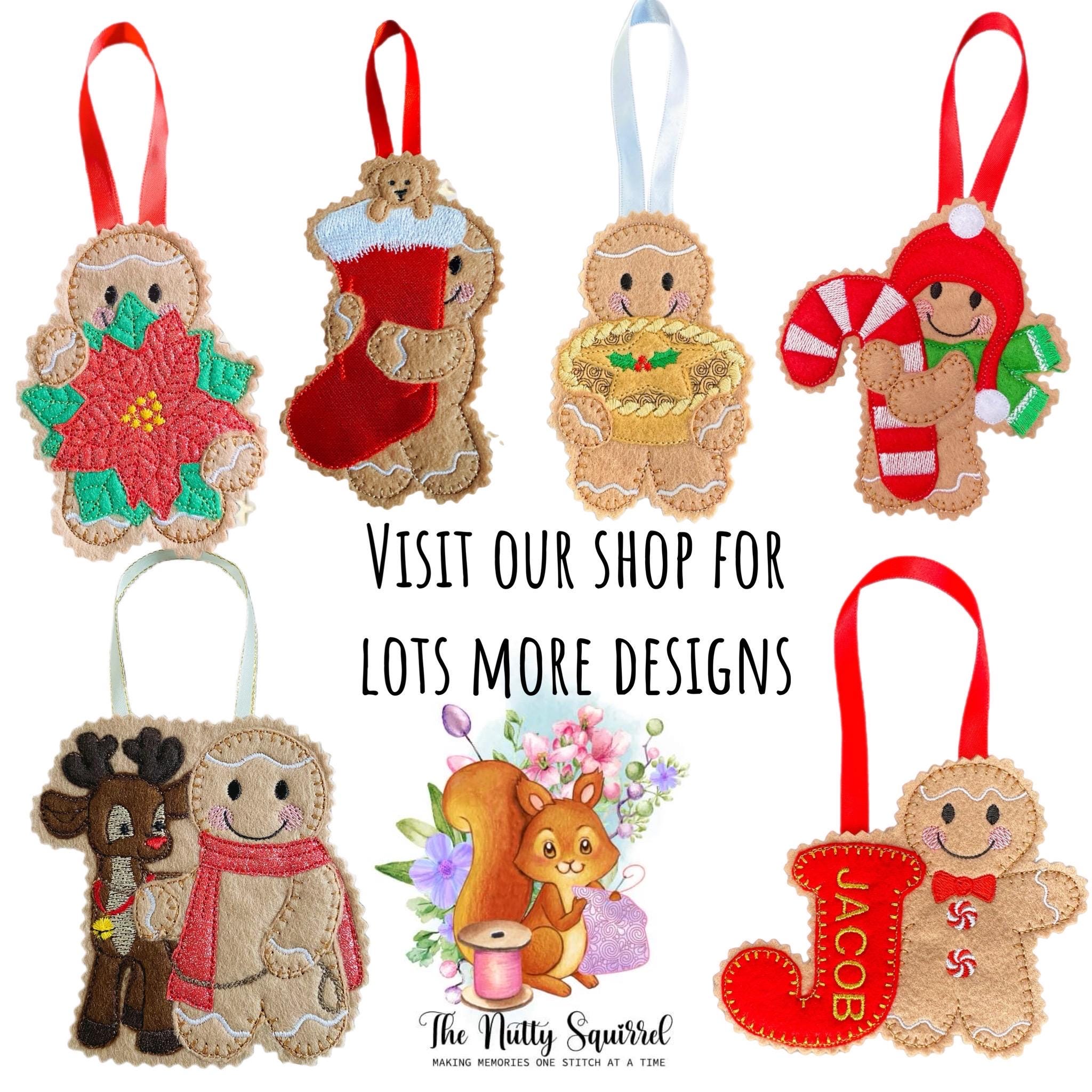 Christmas Cracker Gingerbread Man Felt Decoration — image 2