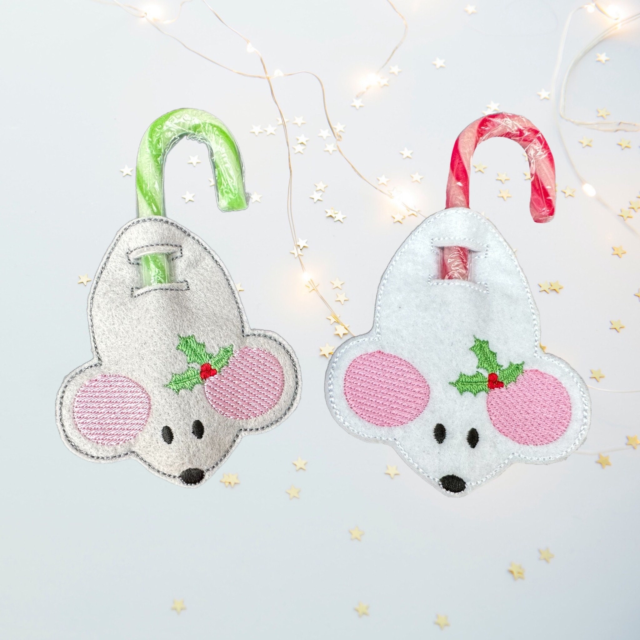 Christmas Mouse Candy Cane Holder