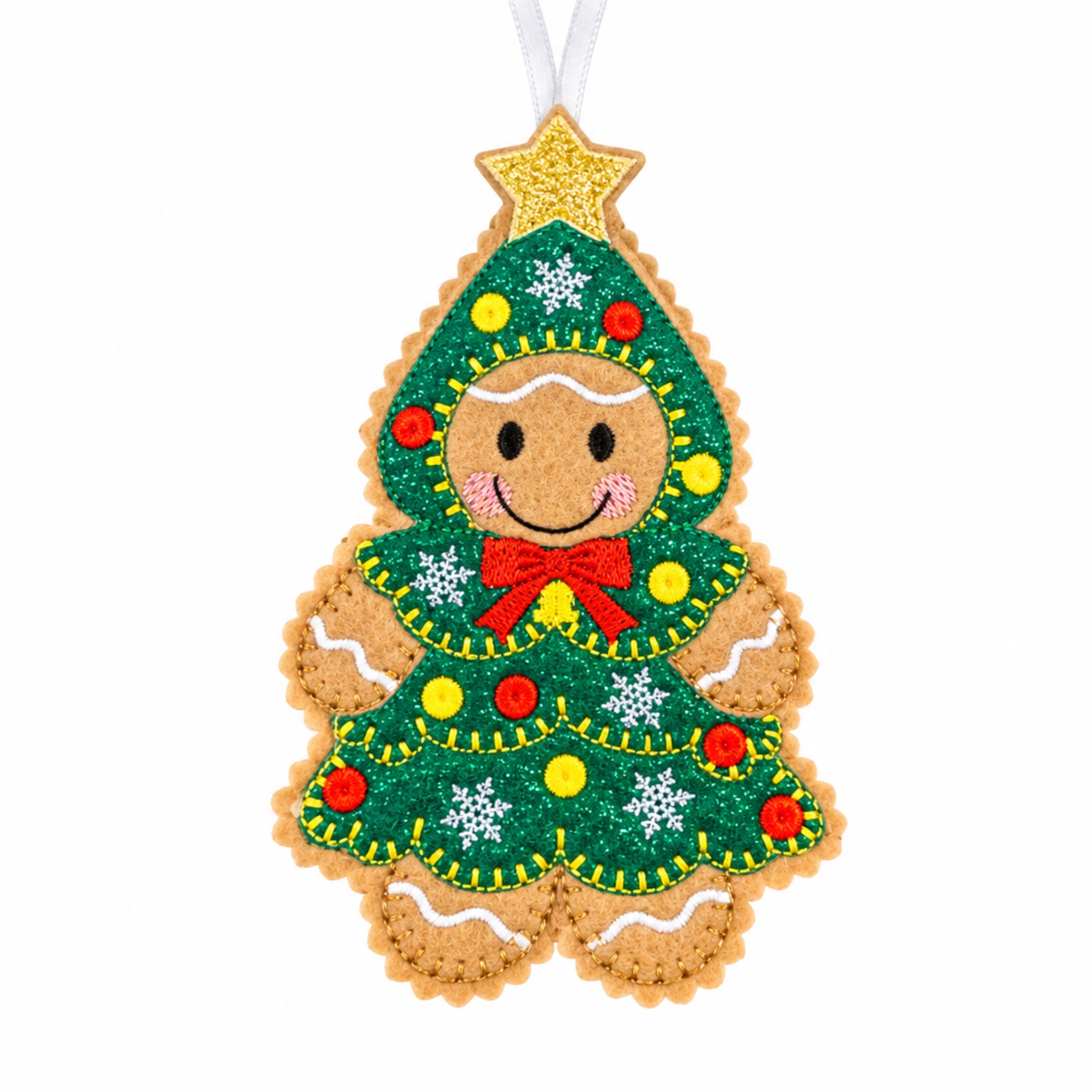 Christmas Tree Costume Felt Gingerbread Handmade Christmas Decoration