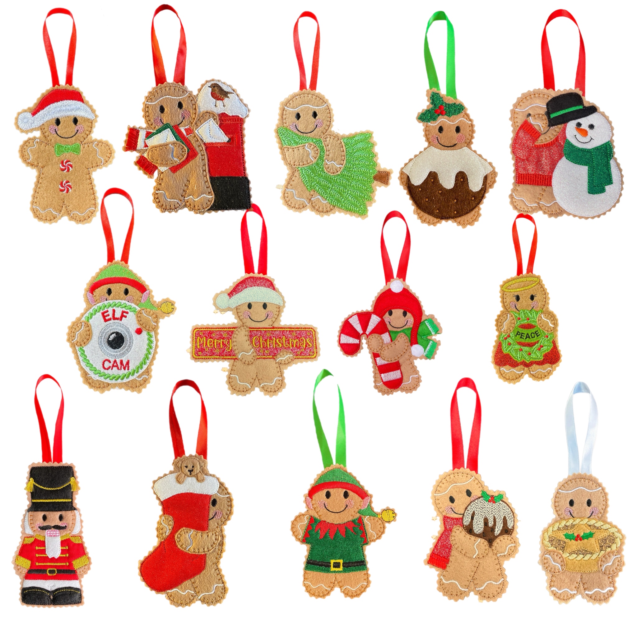 Christmas Tree Costume Felt Gingerbread Handmade Christmas Decoration — image 4