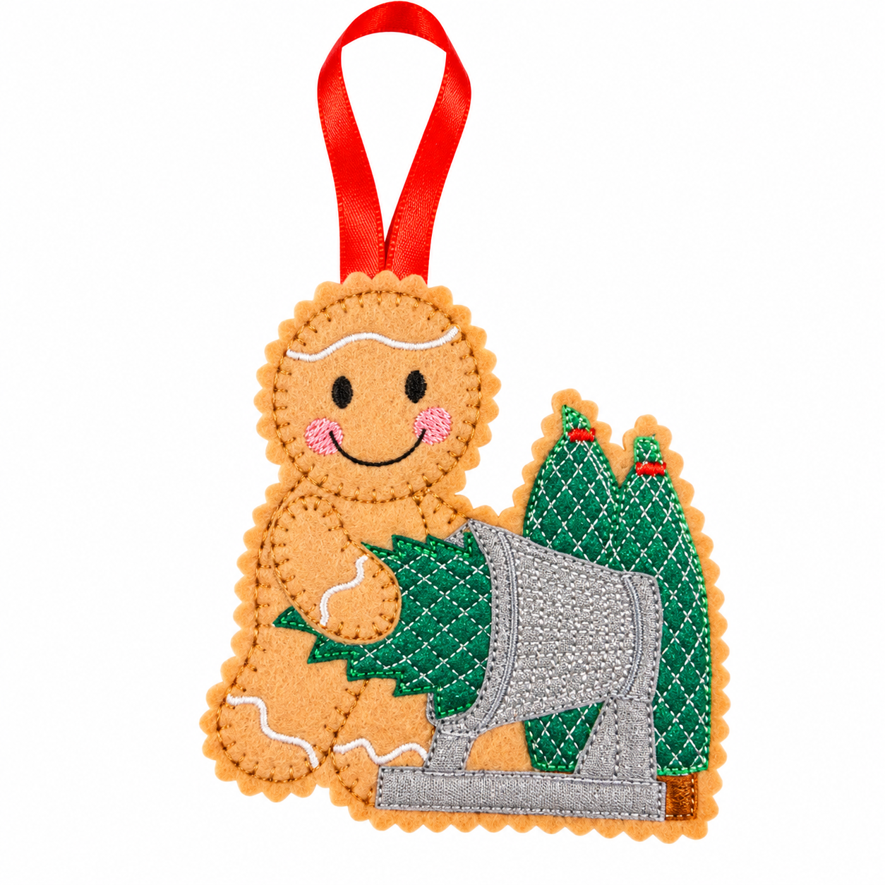Christmas Tree Farm Felt Gingerbread Handmade Christmas Decoration — image 2