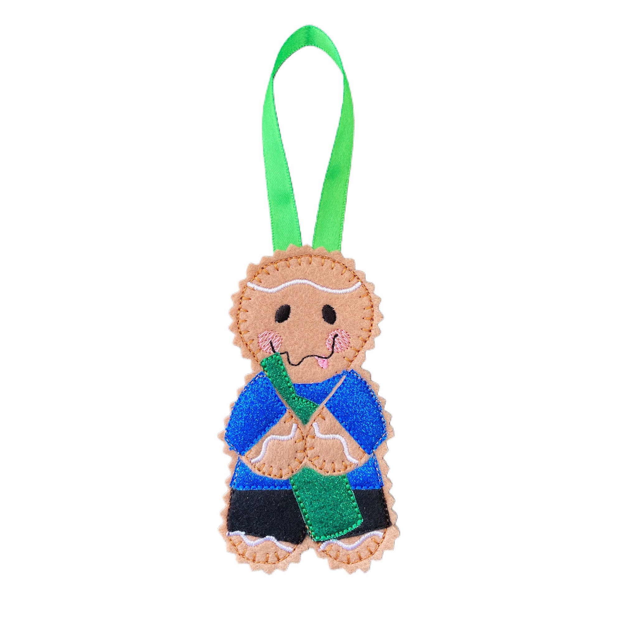 Drunk Gingerbread Man Felt Decoration