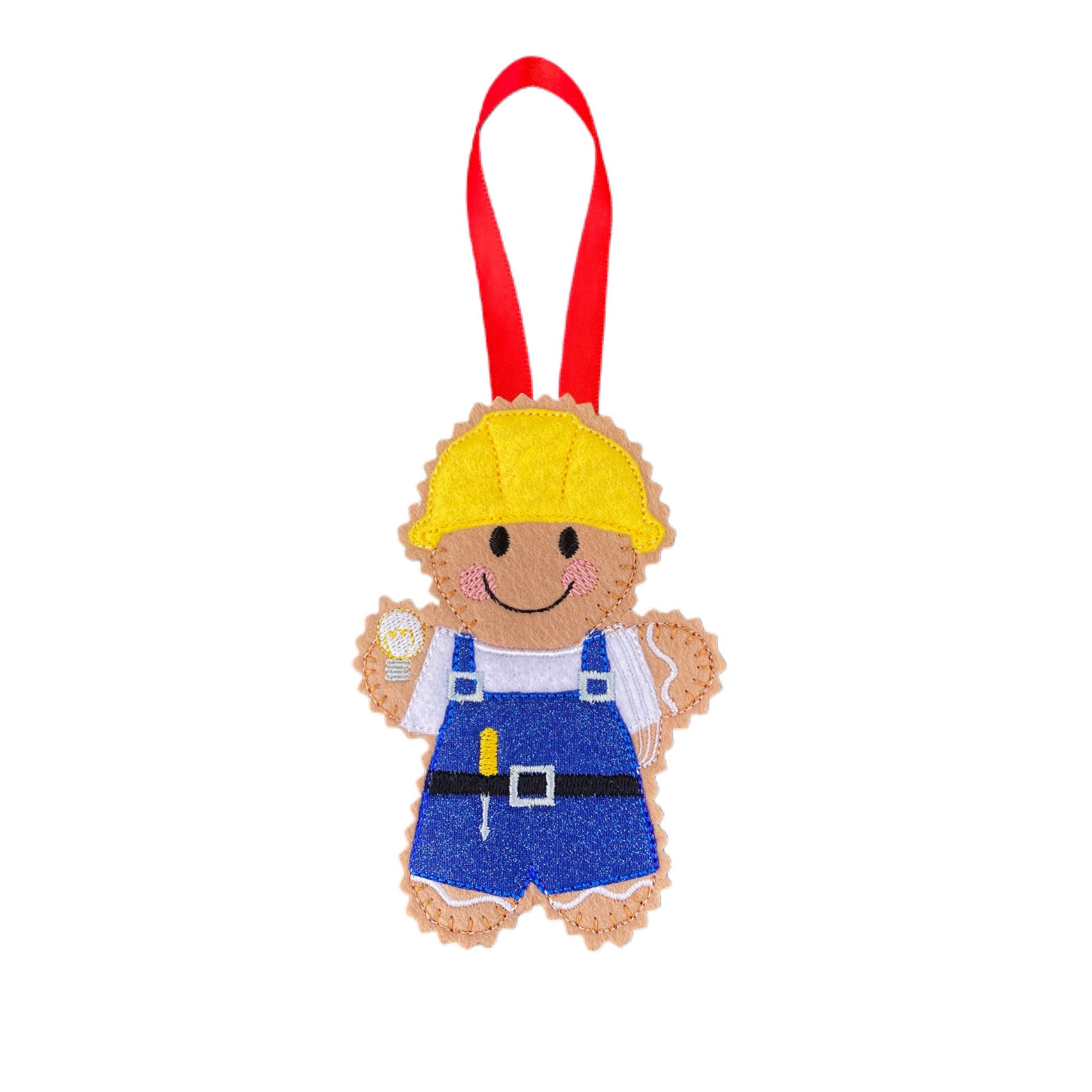 Electrician Gingerbread Man Felt Decoration
