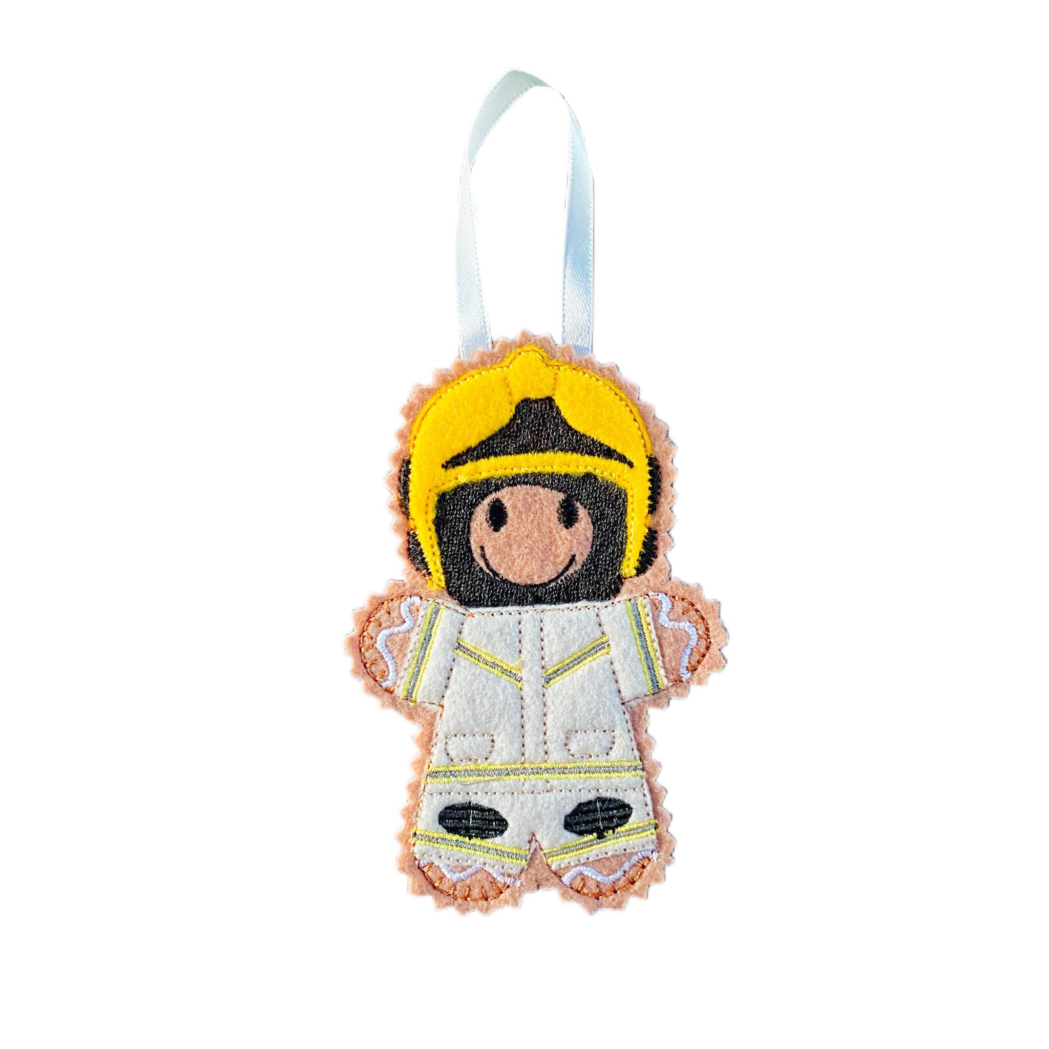 Fire Fighter / Fireman Gingerbread Man Felt Decoration