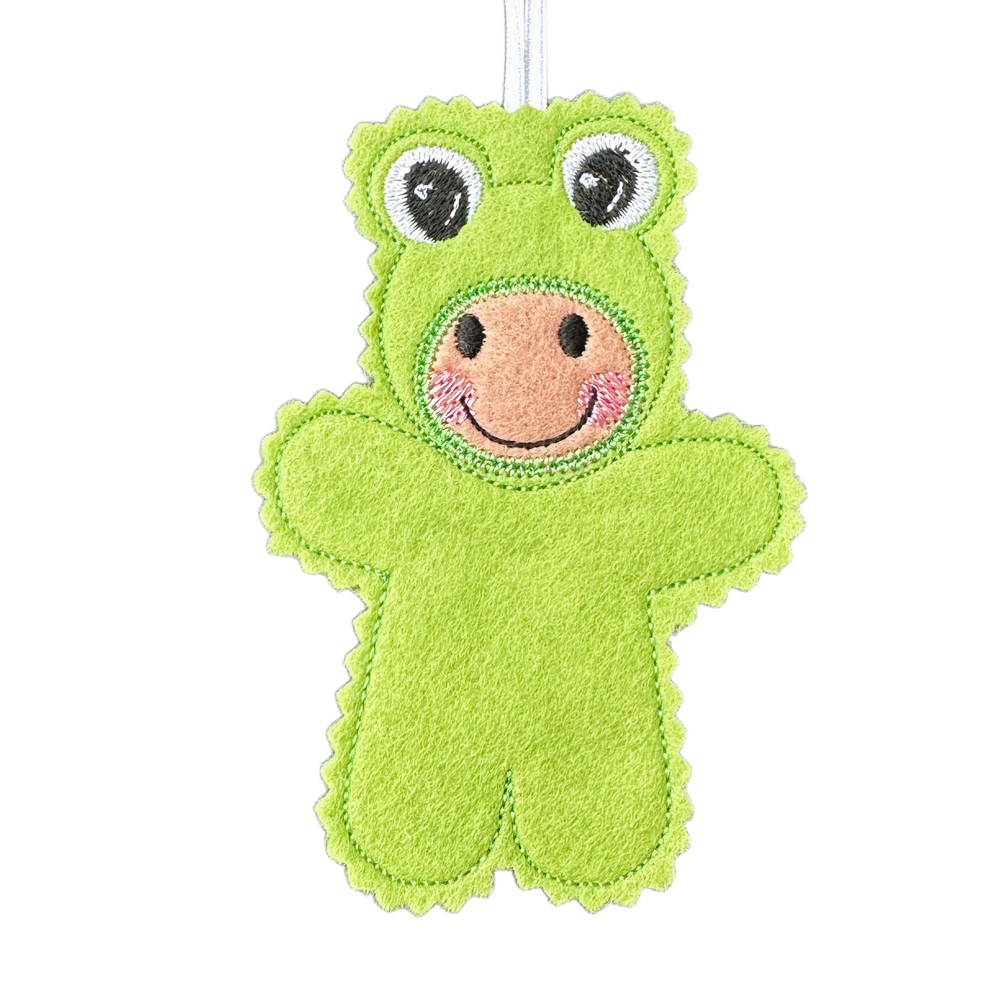 Frog Dress Up Felt Gingerbread Handmade Christmas Decoration — image 3