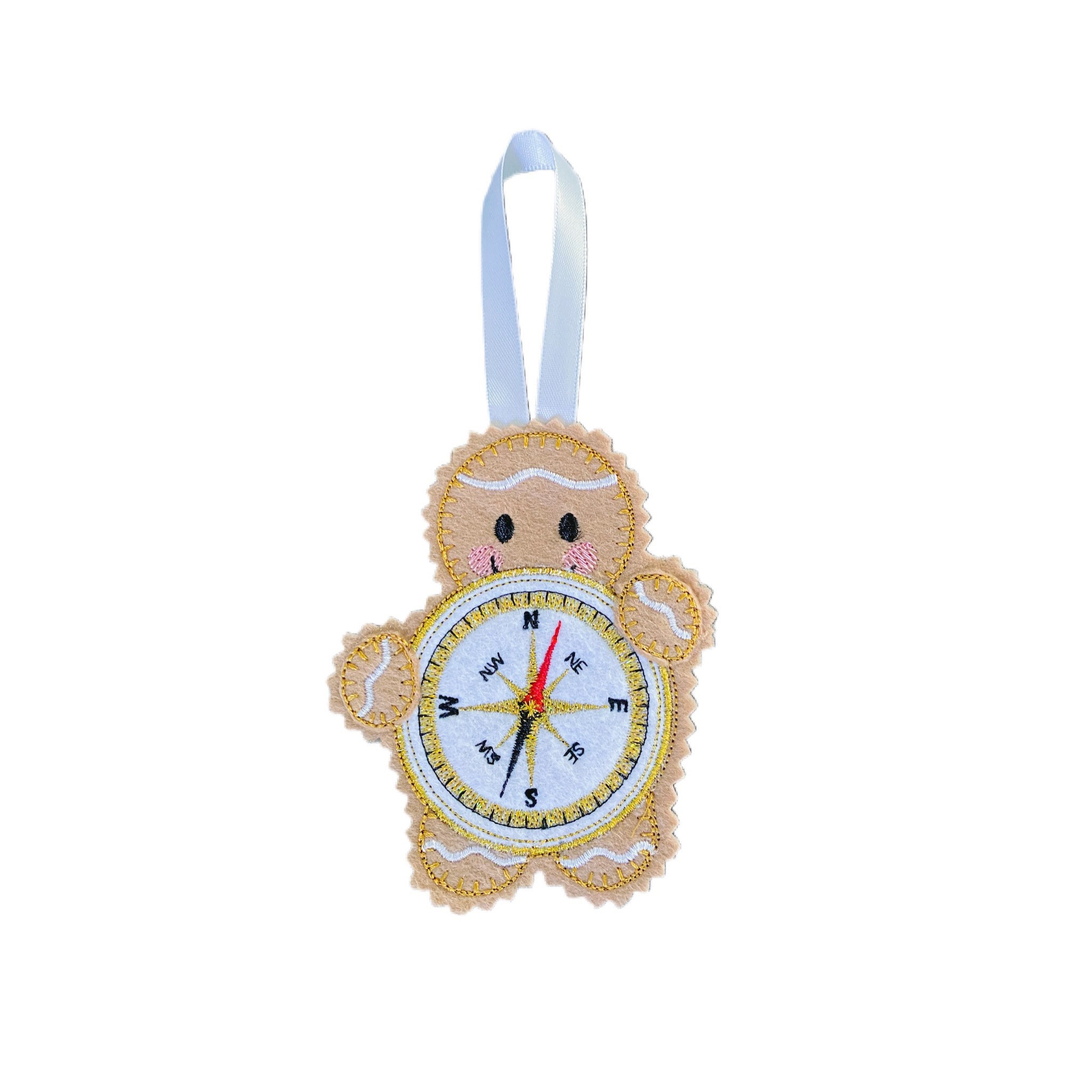Geocache / Orienteering Gingerbread Man Felt Decoration