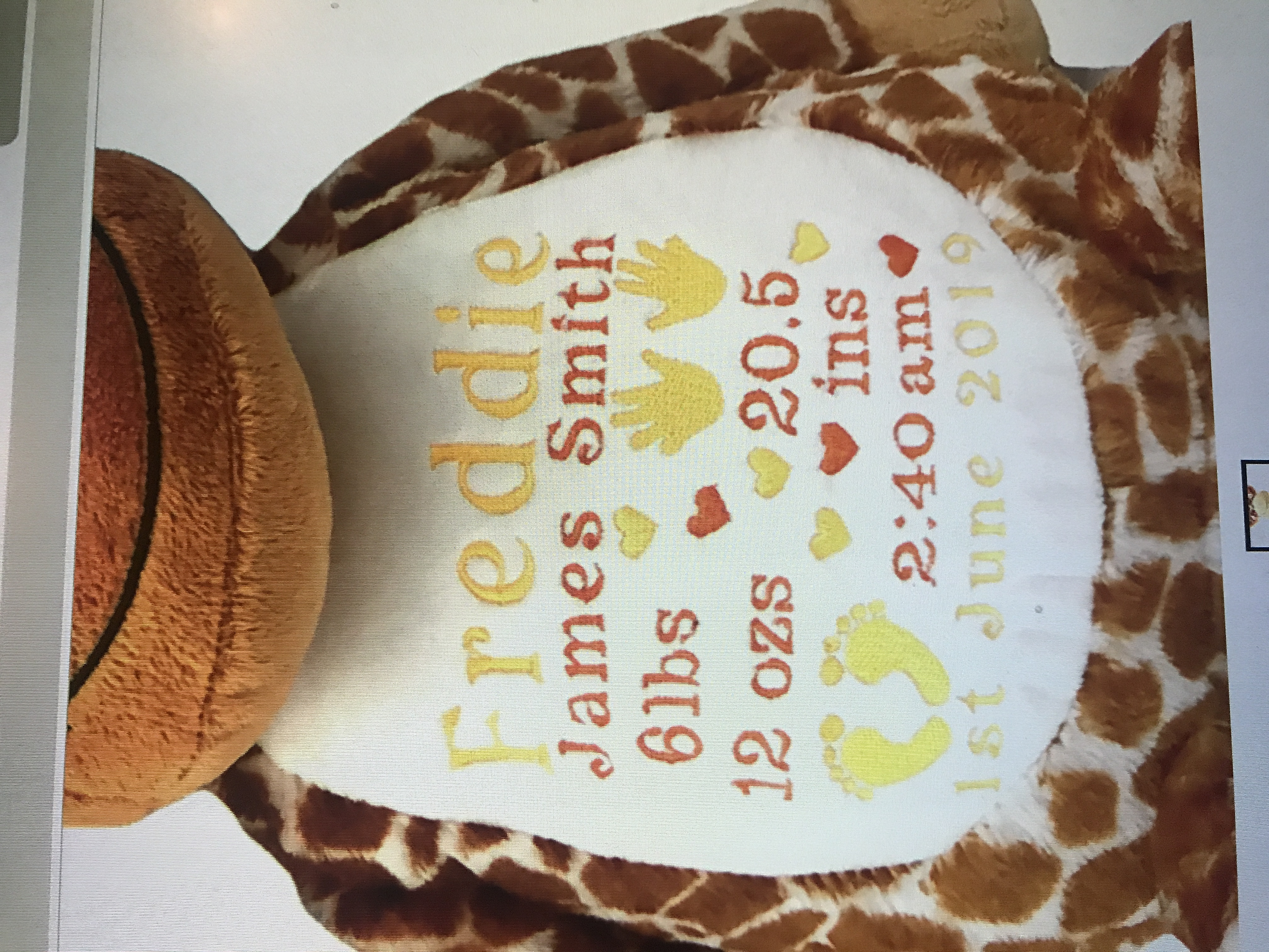 Giraffe Soft Toy - Personaliseable — image 2
