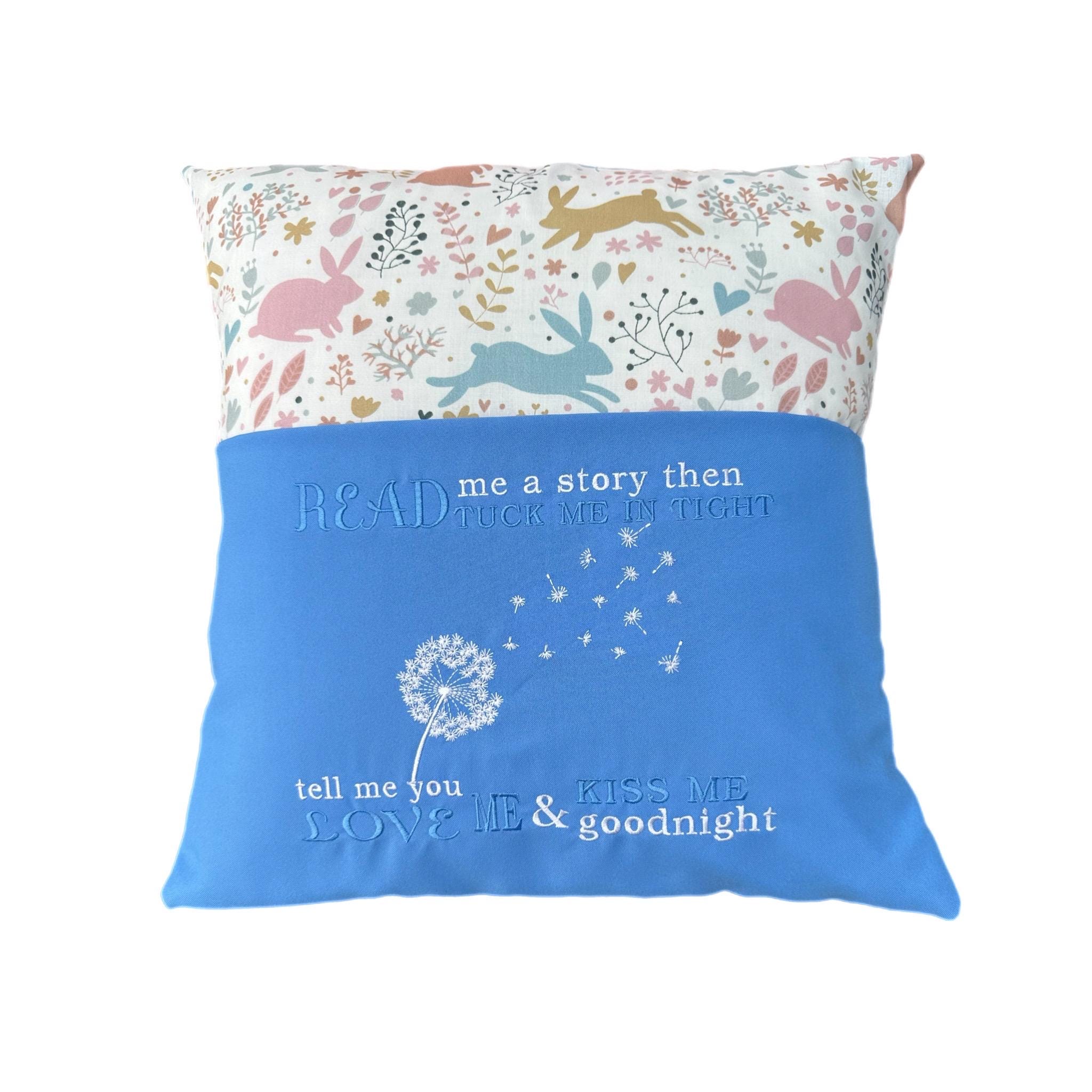 Handmade Bunny Reading Cushion Gift Set with Book & Toy – Nursery Bedtime Story Pillow — image 3