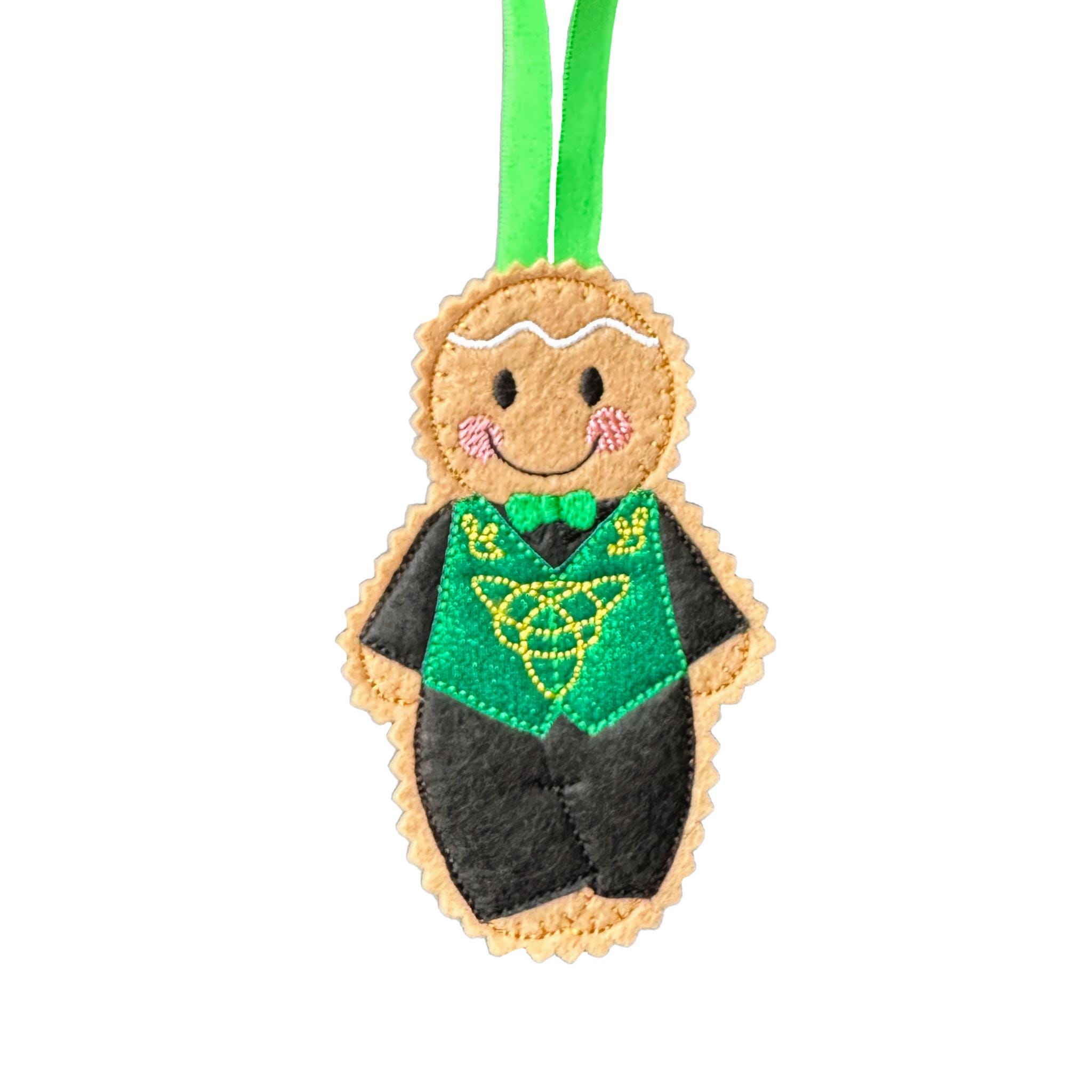 Irish Dancer Gingerbread Man Felt Decoration