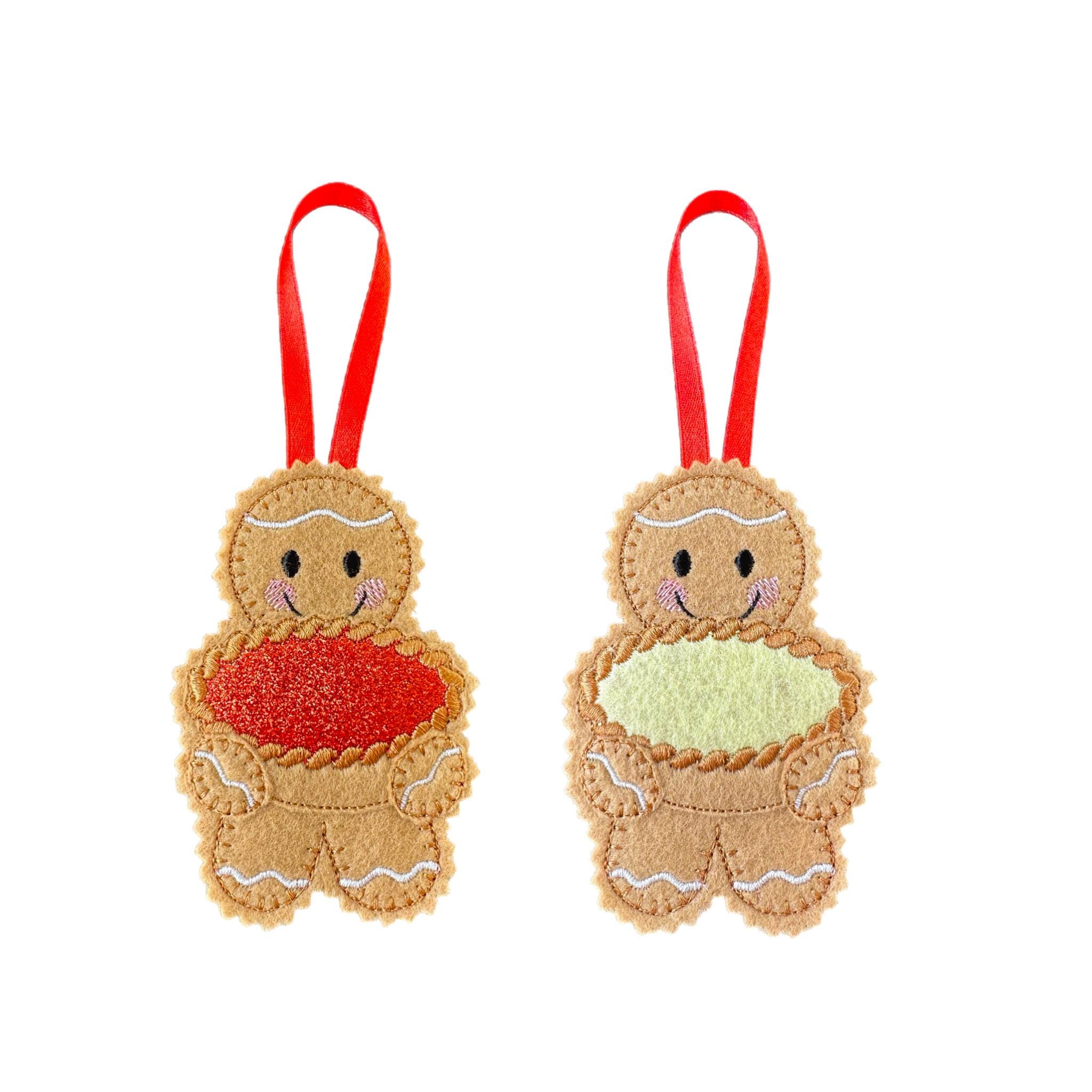 Jam Tart / Custard Tart Felt Gingerbread Decoration