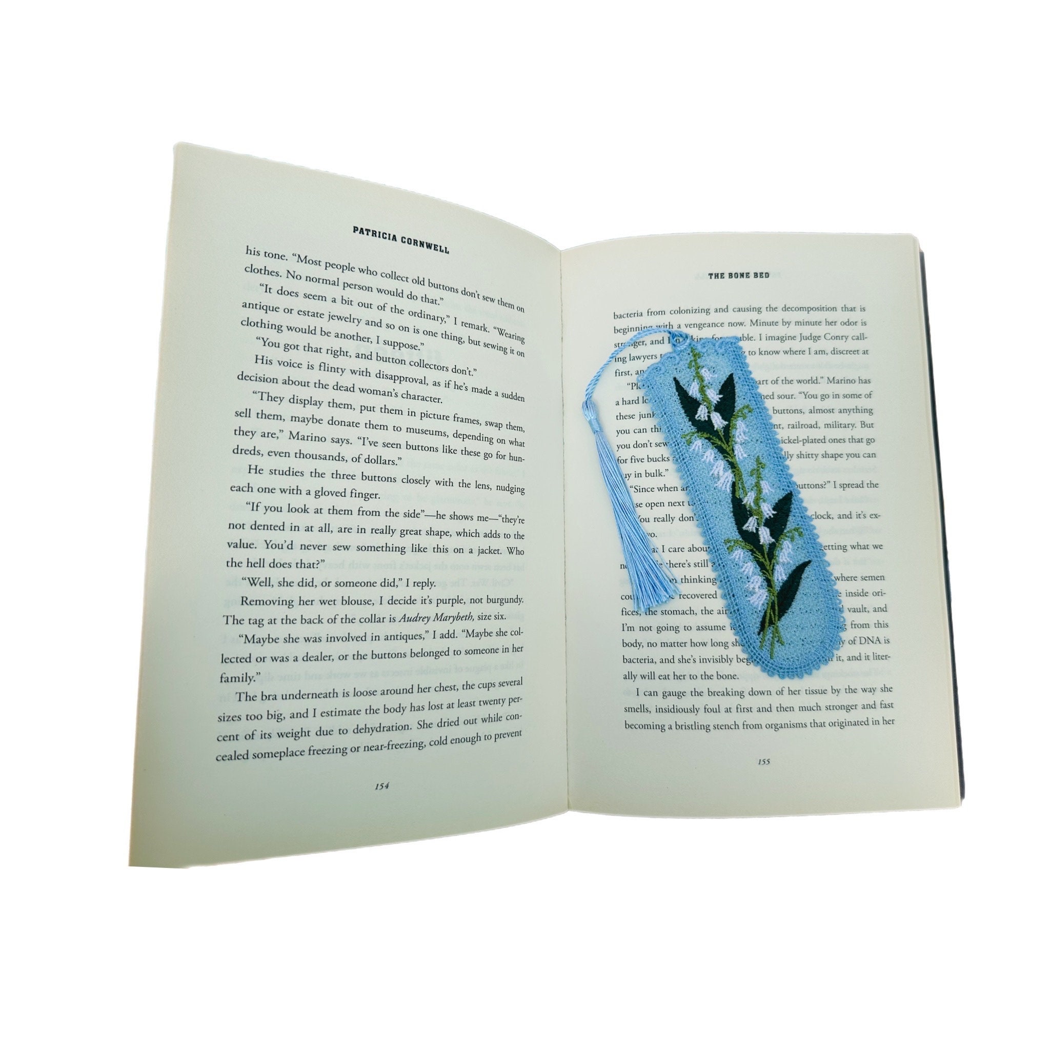 Lily of the valley Embroidered Bookmark