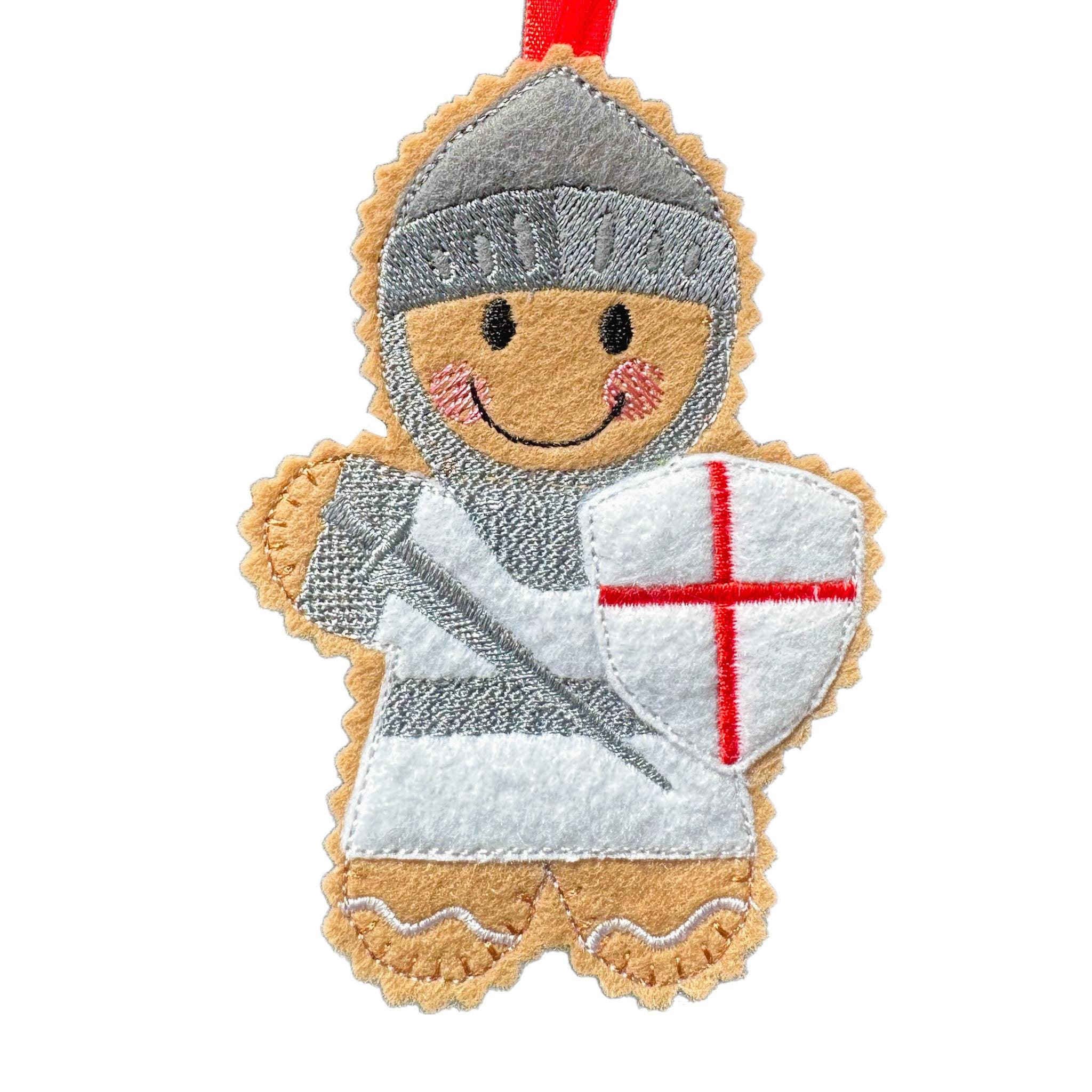 Medieval English Knight Gingerbread Felt Decoration — image 3