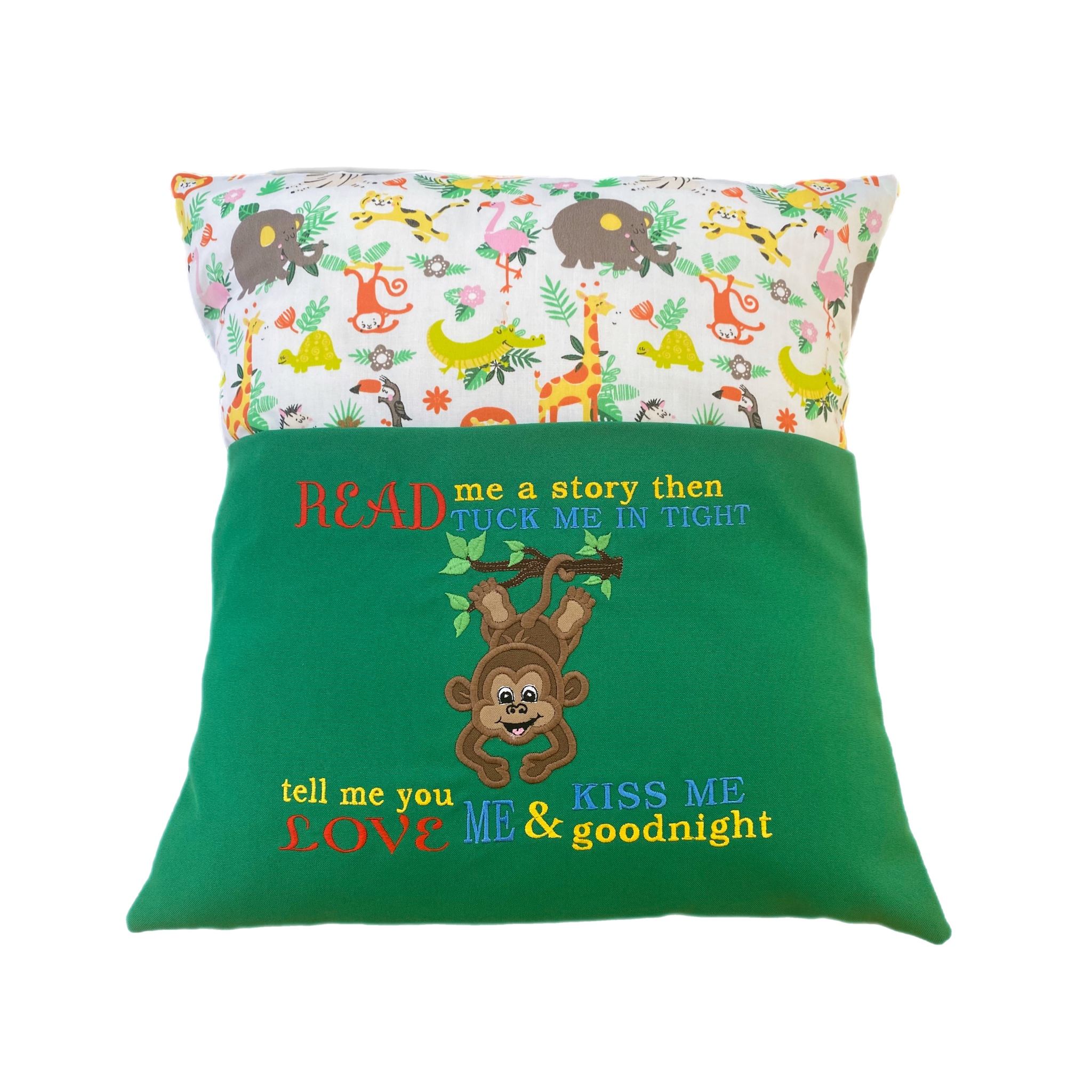Monkey Book Cushion (Orange)