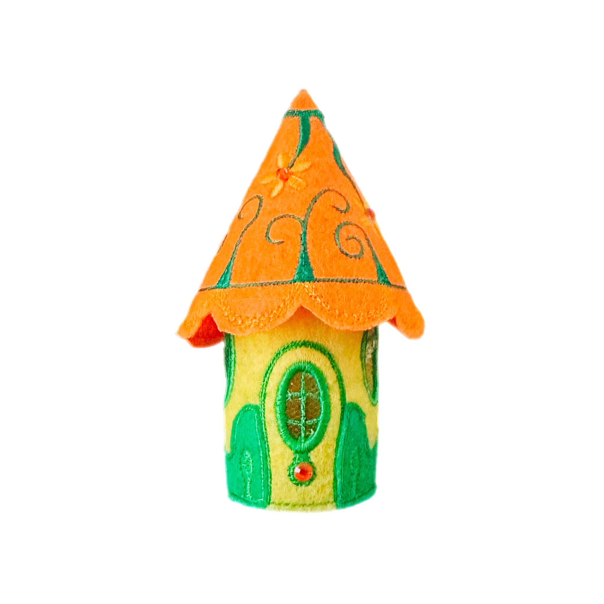 Orange Woodland Fairy House with LED Tea Light — image 6