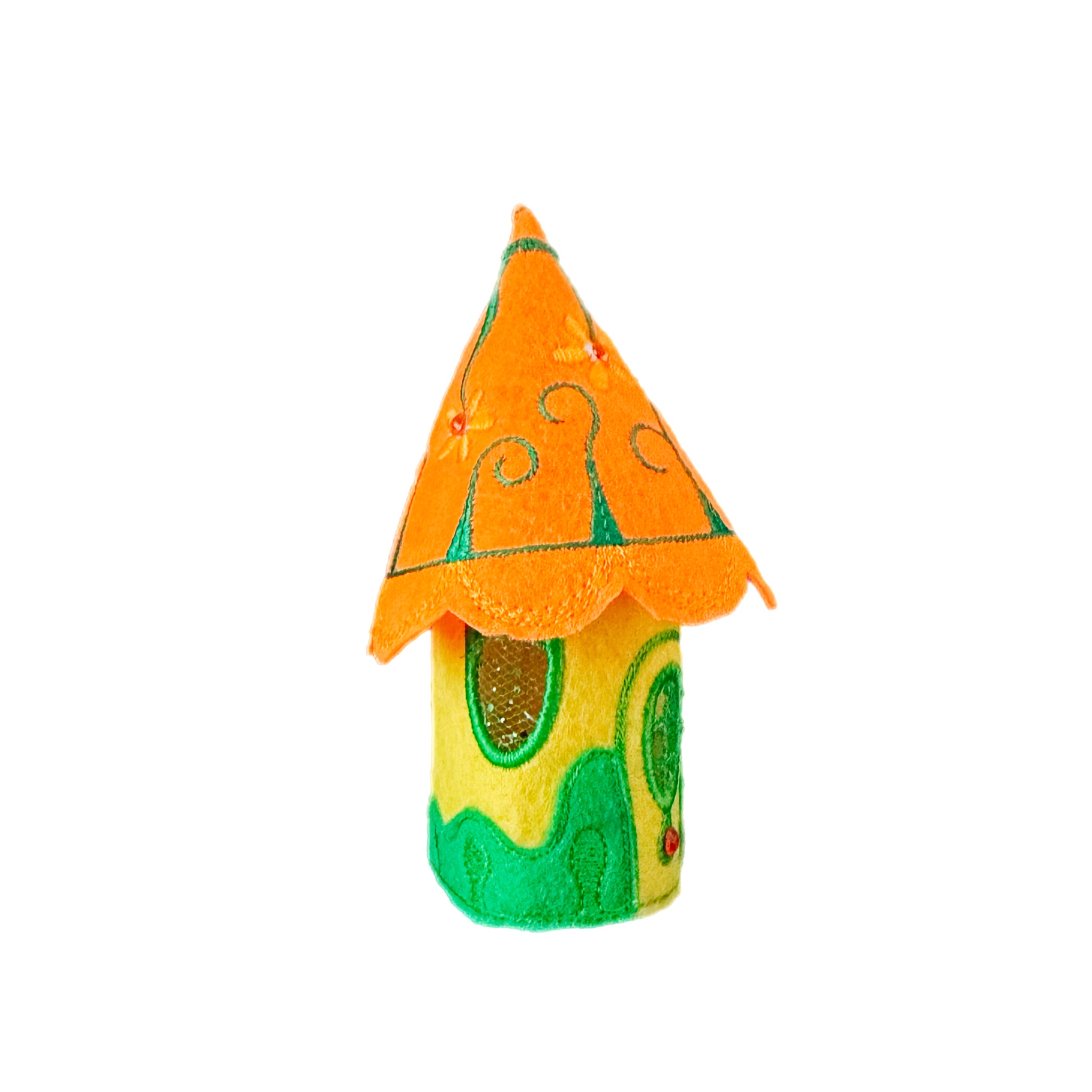 Orange Woodland Fairy House with LED Tea Light — image 3