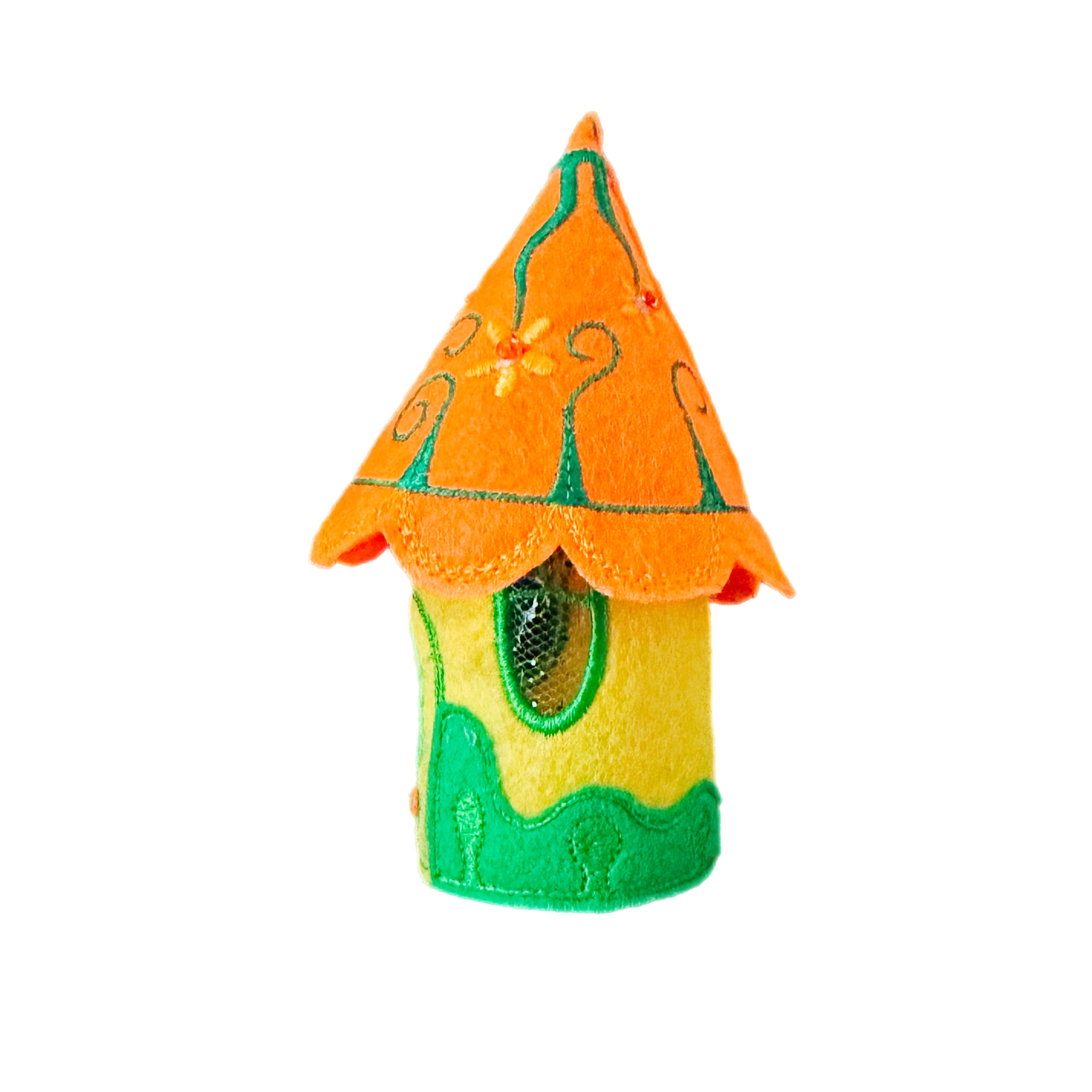 Orange Woodland Fairy House with LED Tea Light — image 2