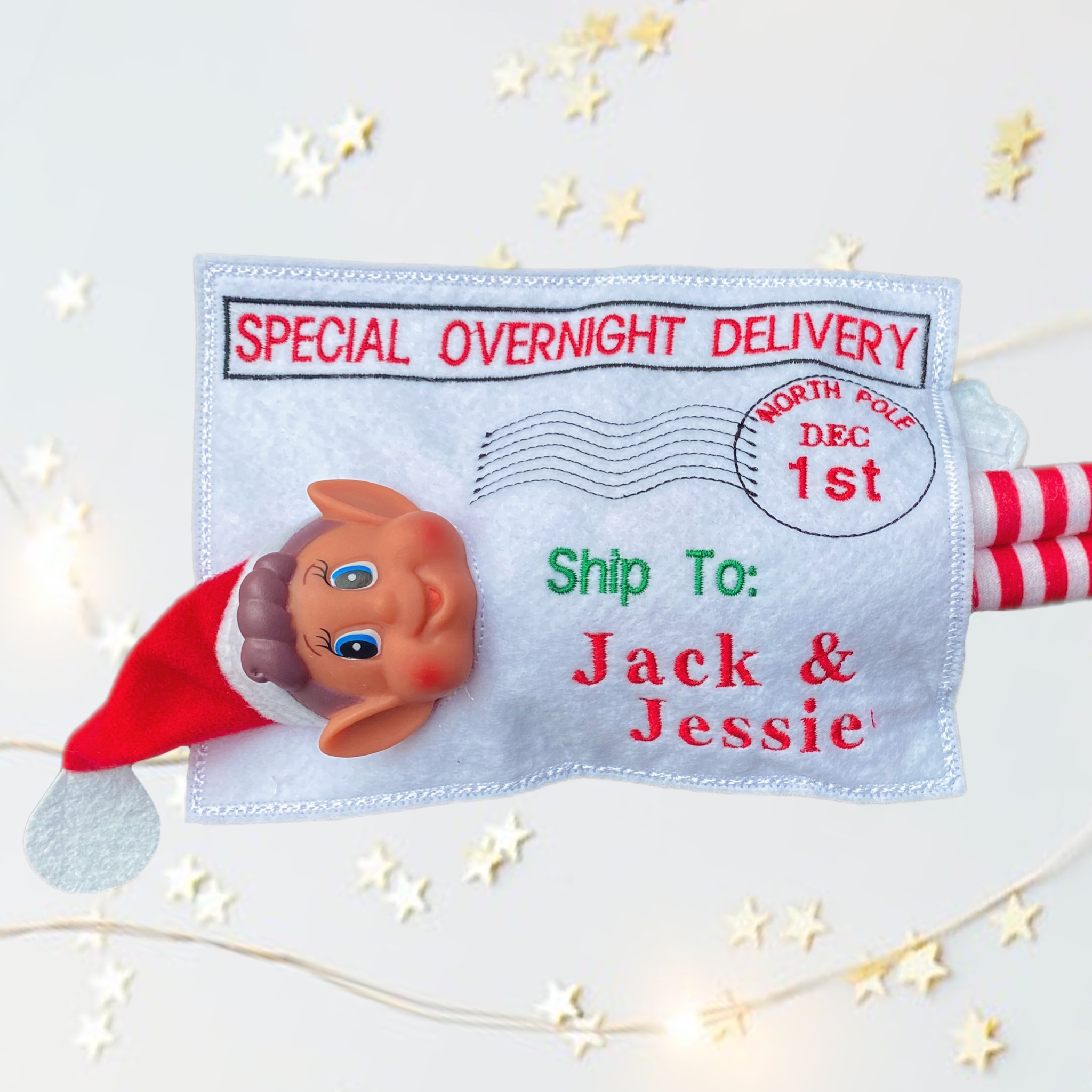 Personalised Christmas Elf Arrival & Return Envelopes – Special Delivery from the North Pole — image 5
