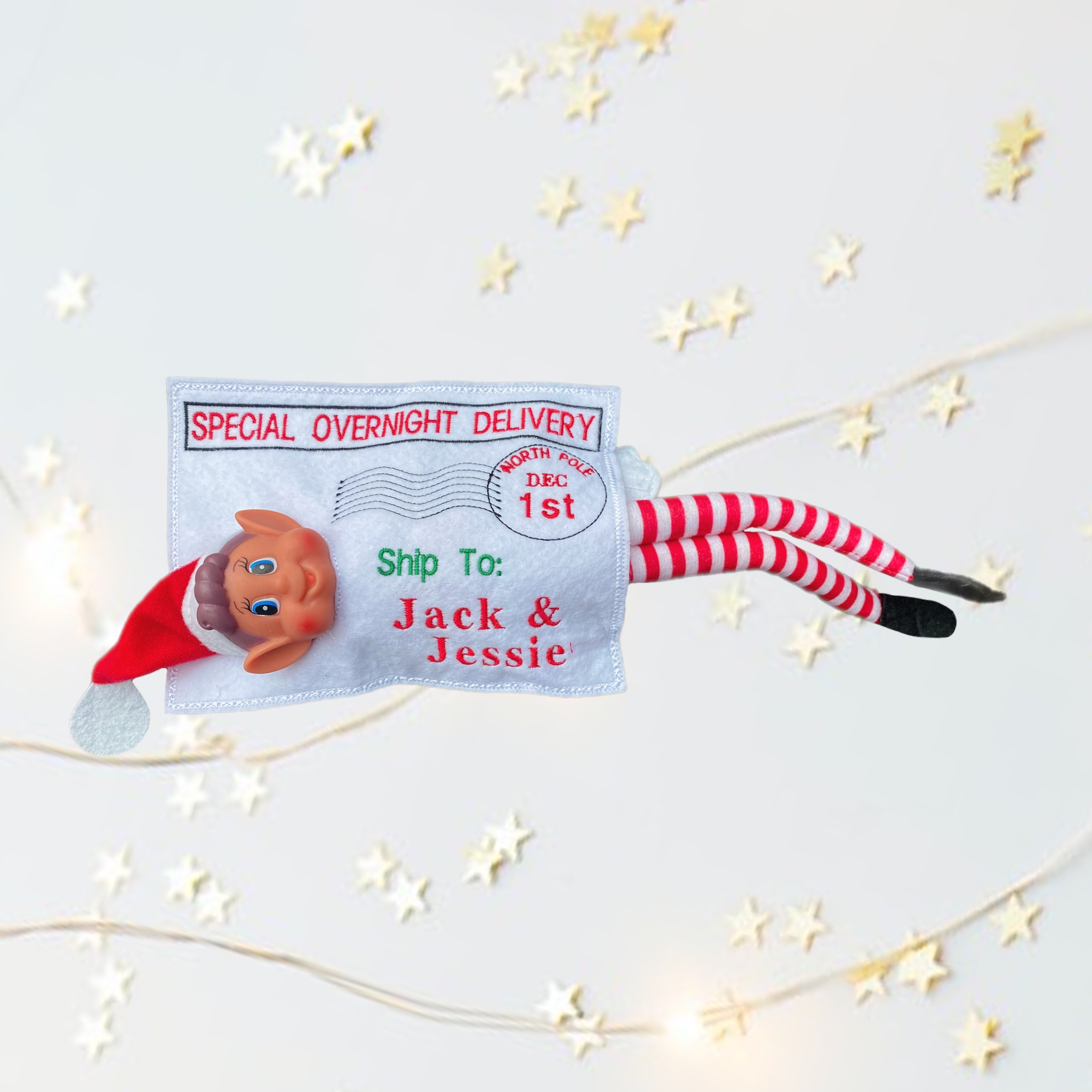 Personalised Christmas Elf Arrival & Return Envelopes – Special Delivery from the North Pole — image 4