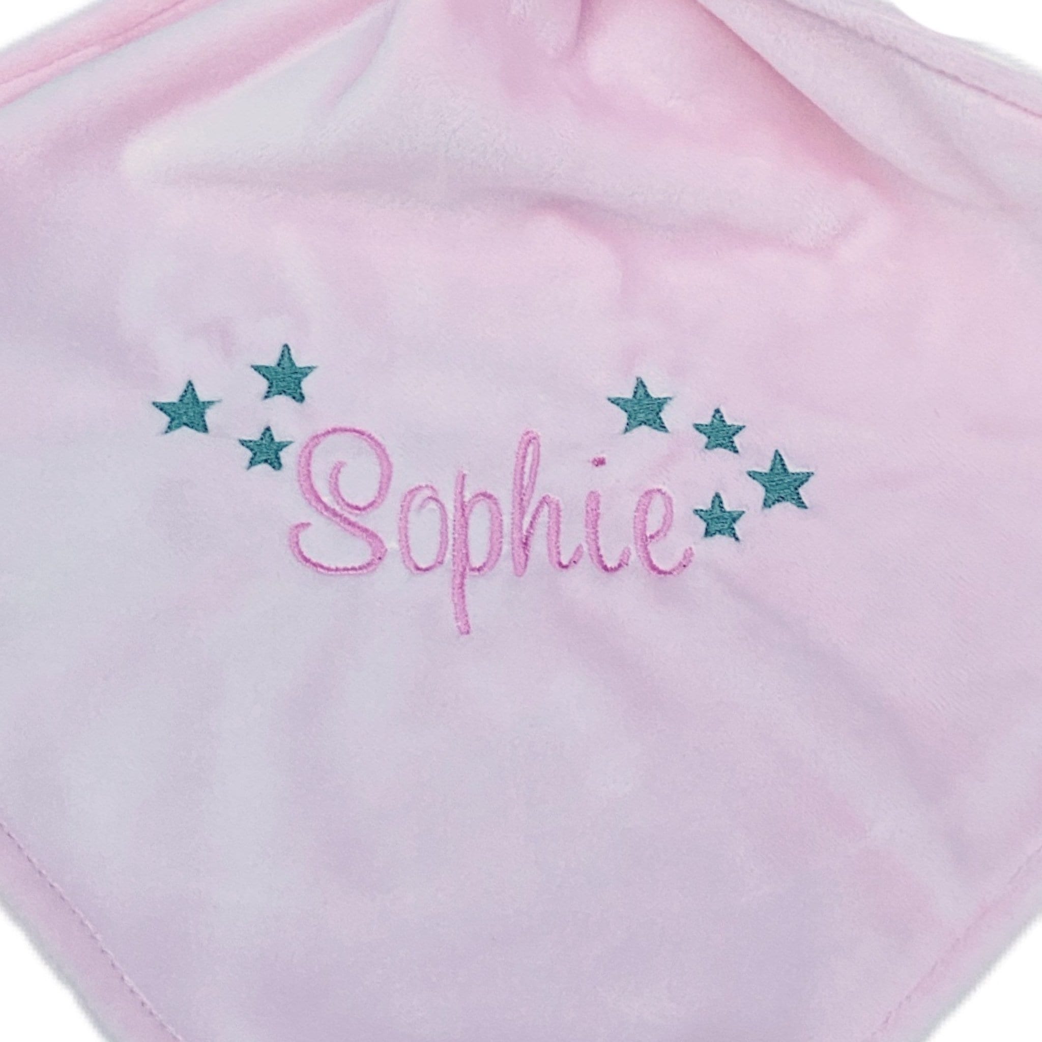 Personalized Pink Elephant Fleece Baby Comforter: Newborn Gift — image 2