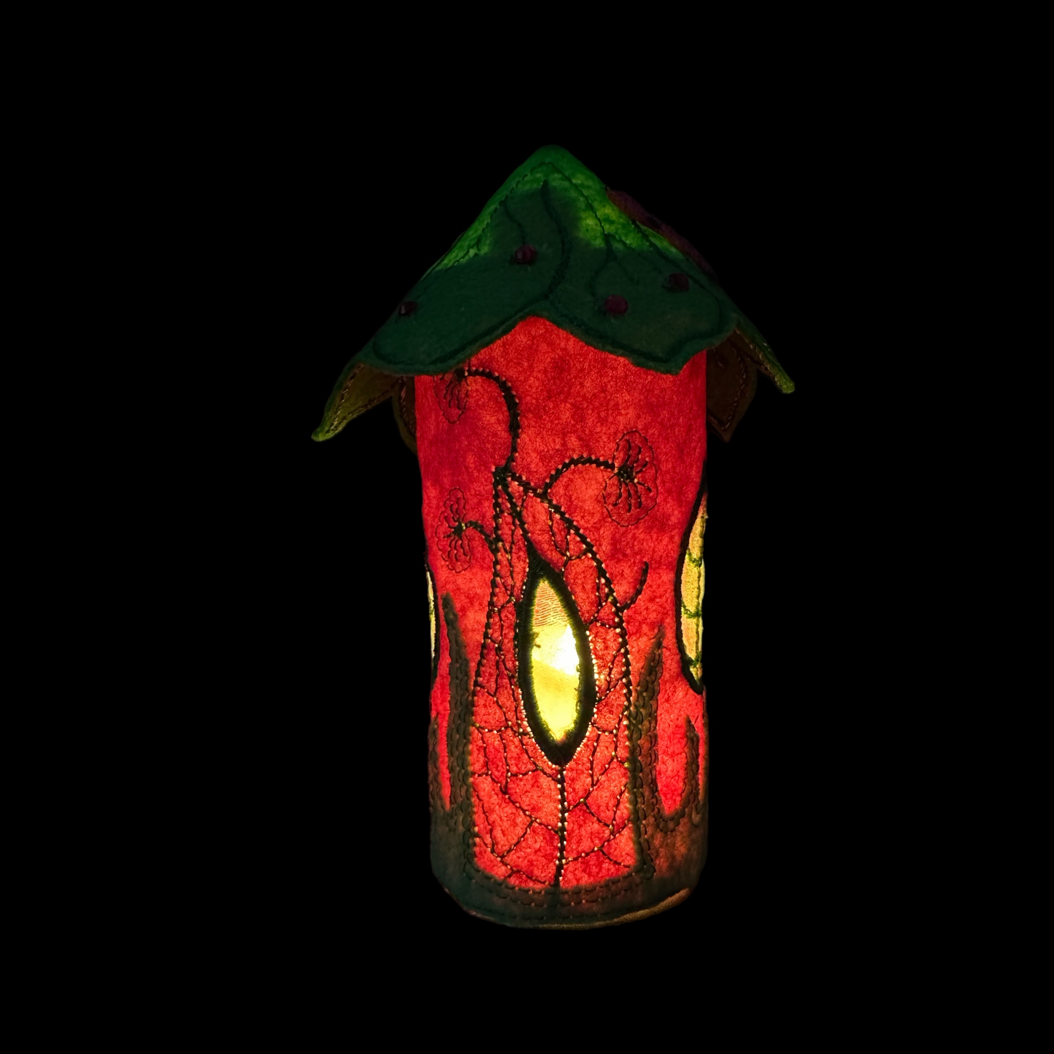 Pink Butterfly Fairy House with LED Tea Light — image 2