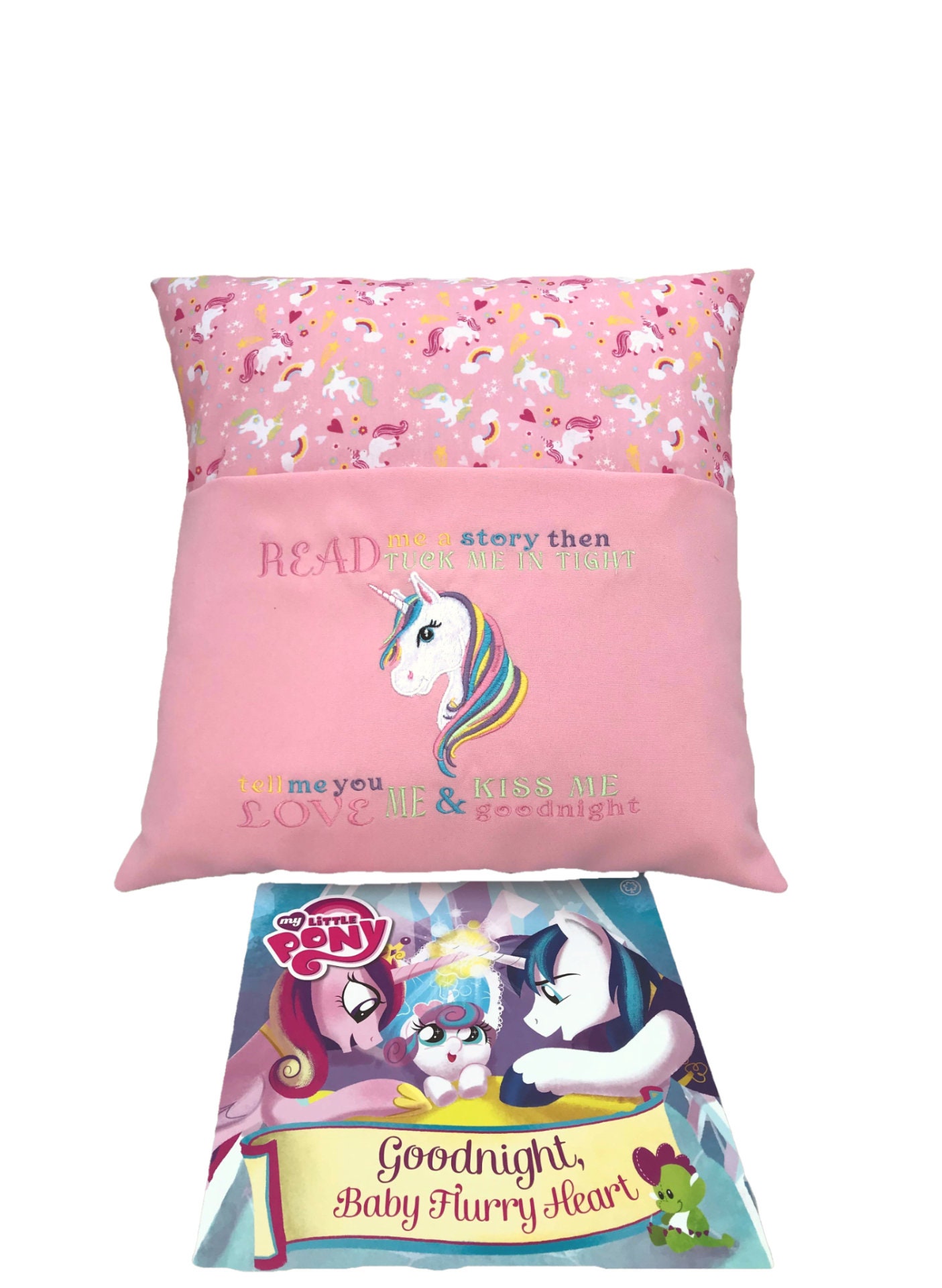 Pink Unicorn Reading Book Cushion / Reading Pillow — image 2