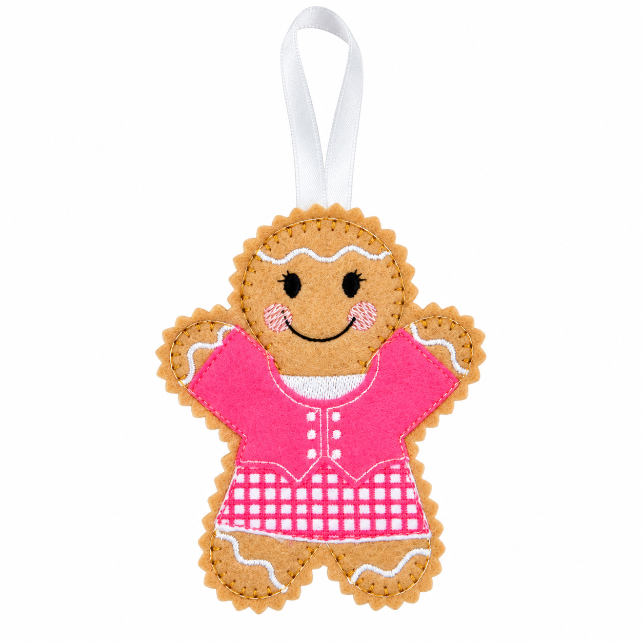 Scottish Highland Dancer Felt Gingerbread Handmade Christmas Decoration — image 2