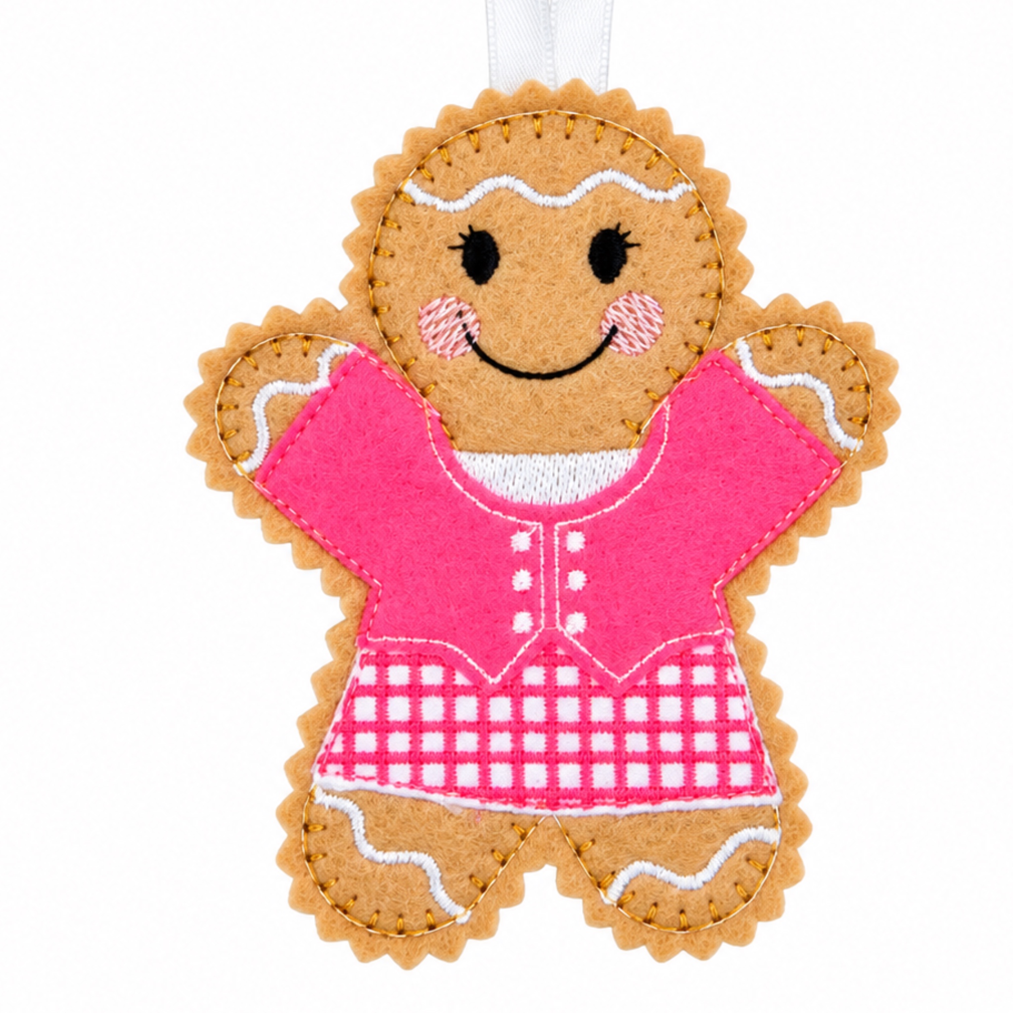 Scottish Highland Dancer Felt Gingerbread Handmade Christmas Decoration
