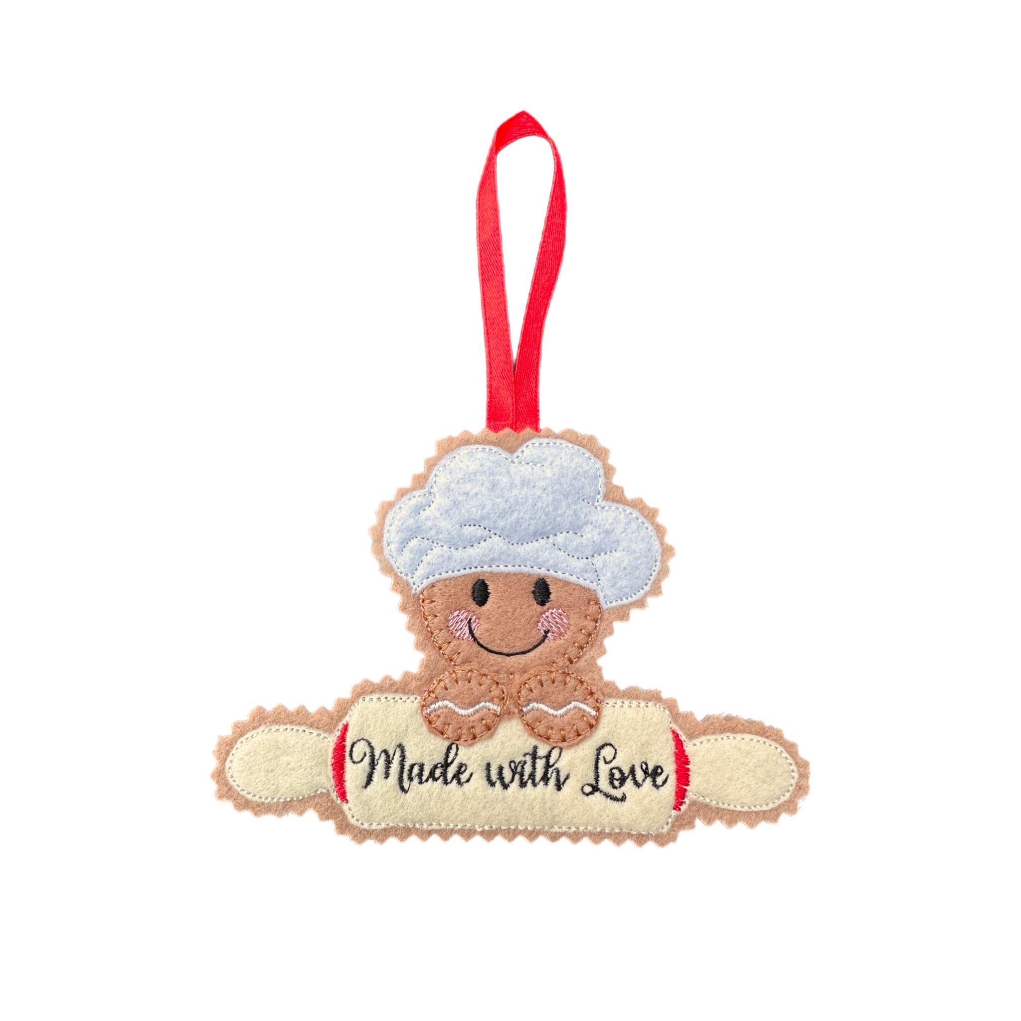 Baking Gingerbread Handmade Felt Christmas Decoration – Made with Love