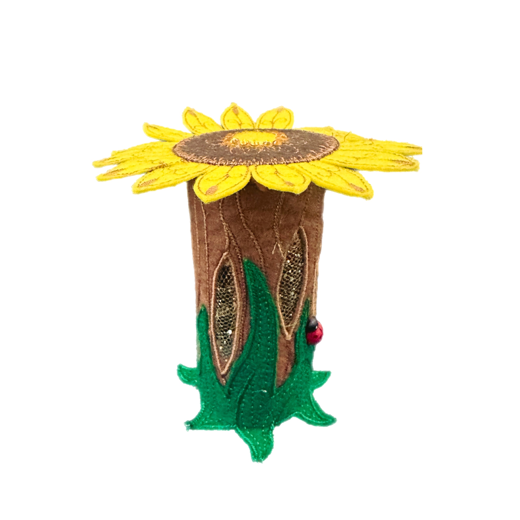 Sunflower Fairy House with LED Tea Light