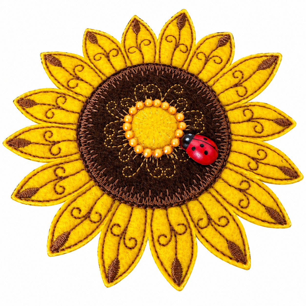 Sunflower Felt Fairy House Handmade Fairy Cottage — image 4