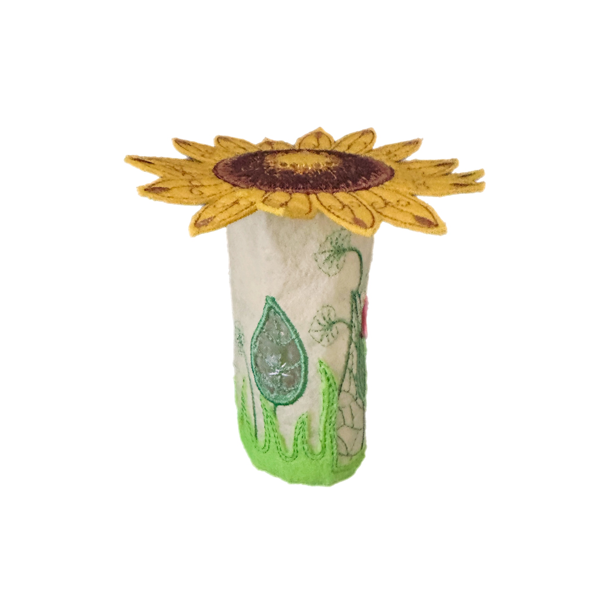 Sunflower Felt Fairy House with LED Tea Light — image 4