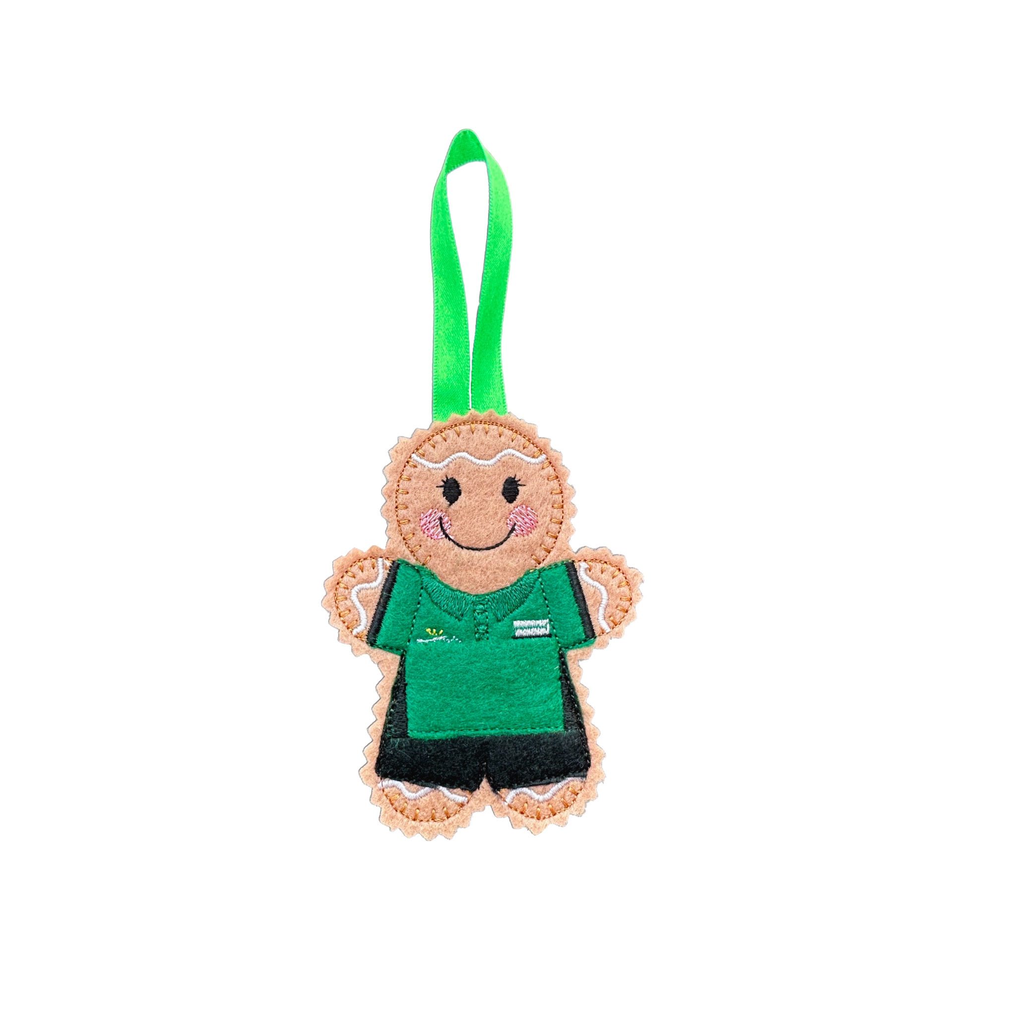 Supermarket Worker Gingerbread Handmade Felt Christmas Decoration – Choice of 4 Uniforms — image 3