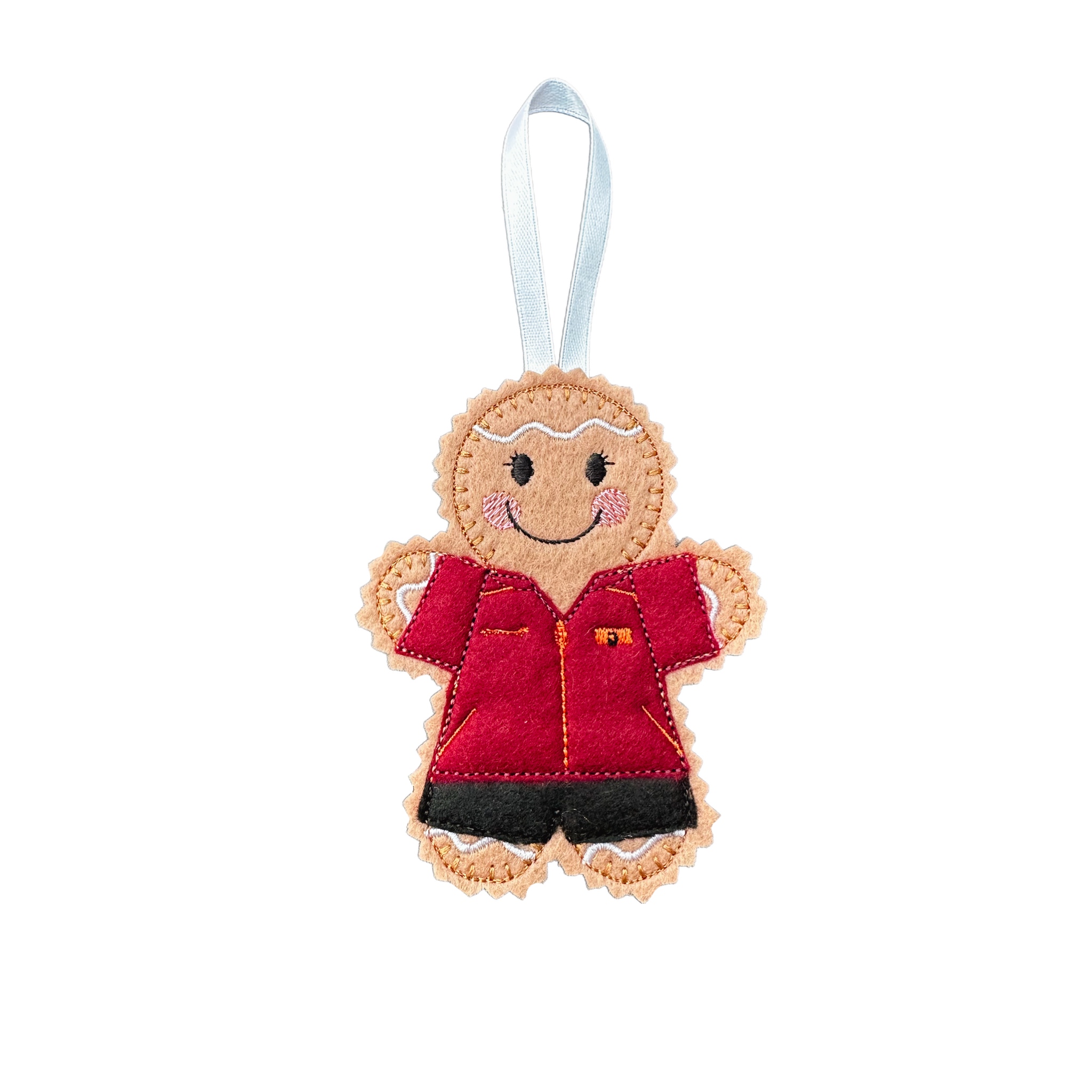 Supermarket Worker Gingerbread Handmade Felt Christmas Decoration – Choice of 4 Uniforms — image 5