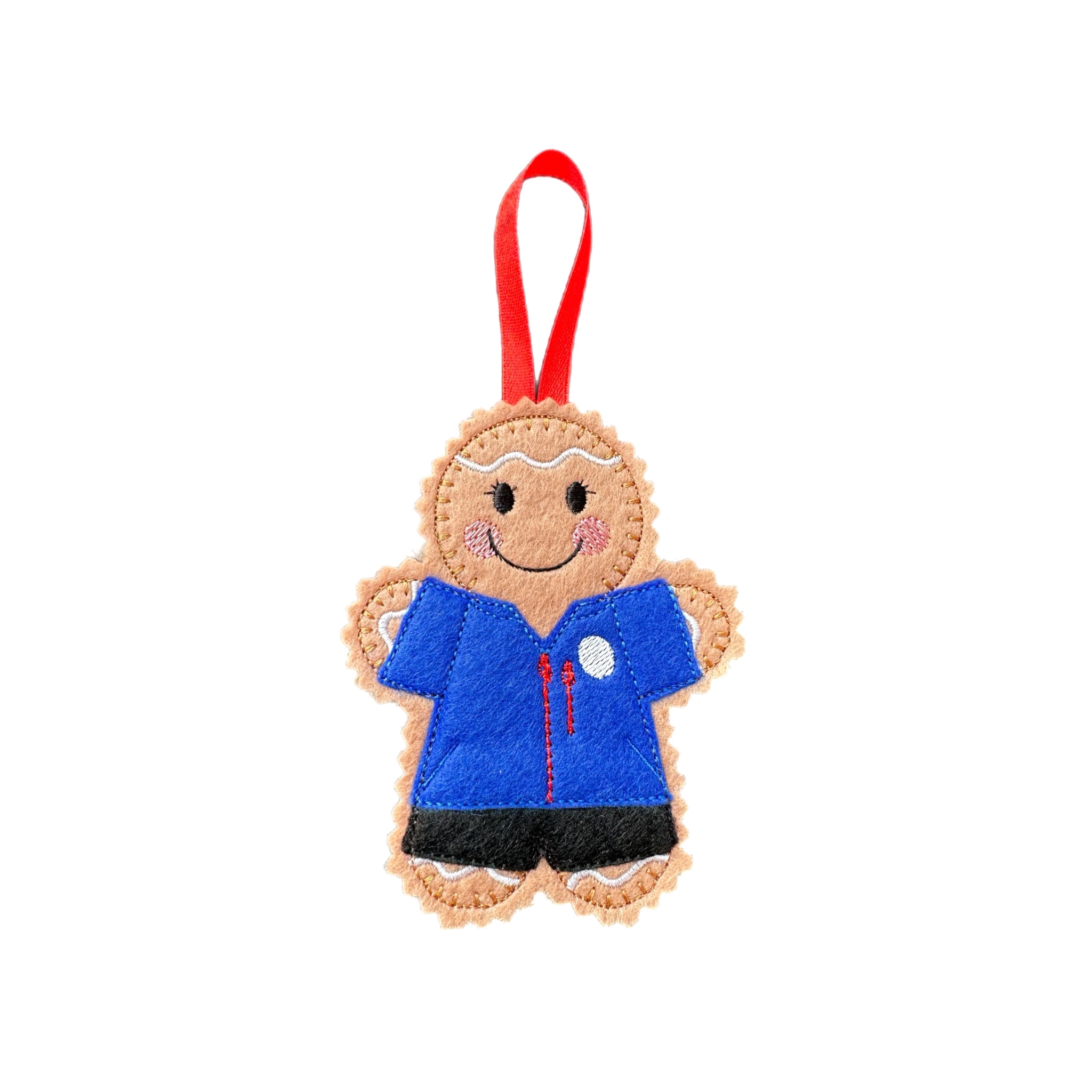Supermarket Worker Gingerbread Handmade Felt Christmas Decoration – Choice of 4 Uniforms — image 6