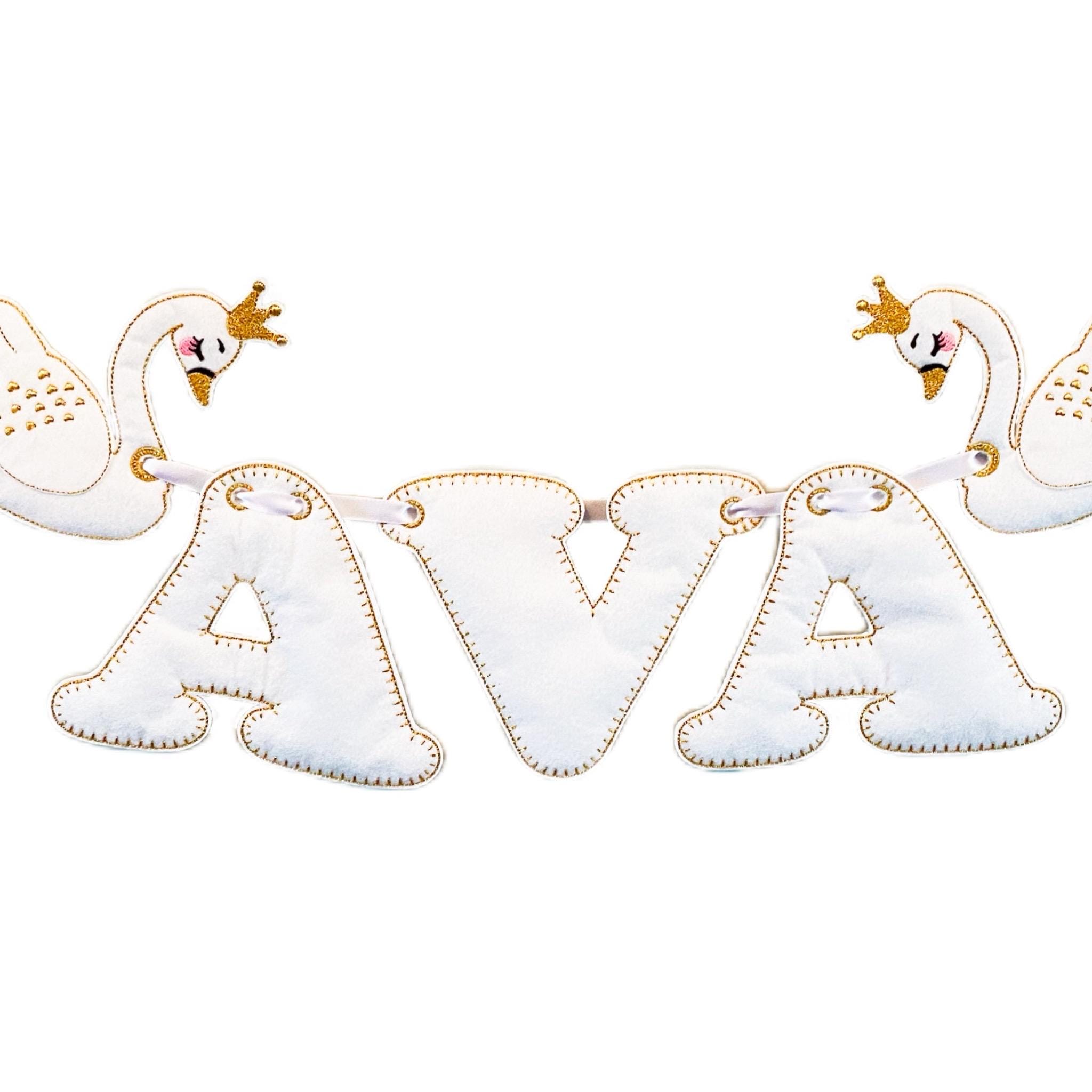 Swan Princess Personalised Felt Banner / Bunting — image 2